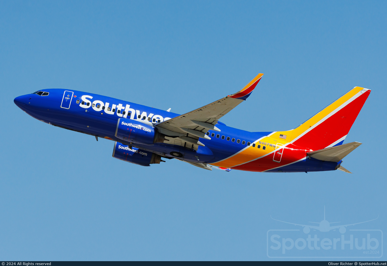 Photo of N467WN - Boeing 737-7H4 operated by Southwest Airlines