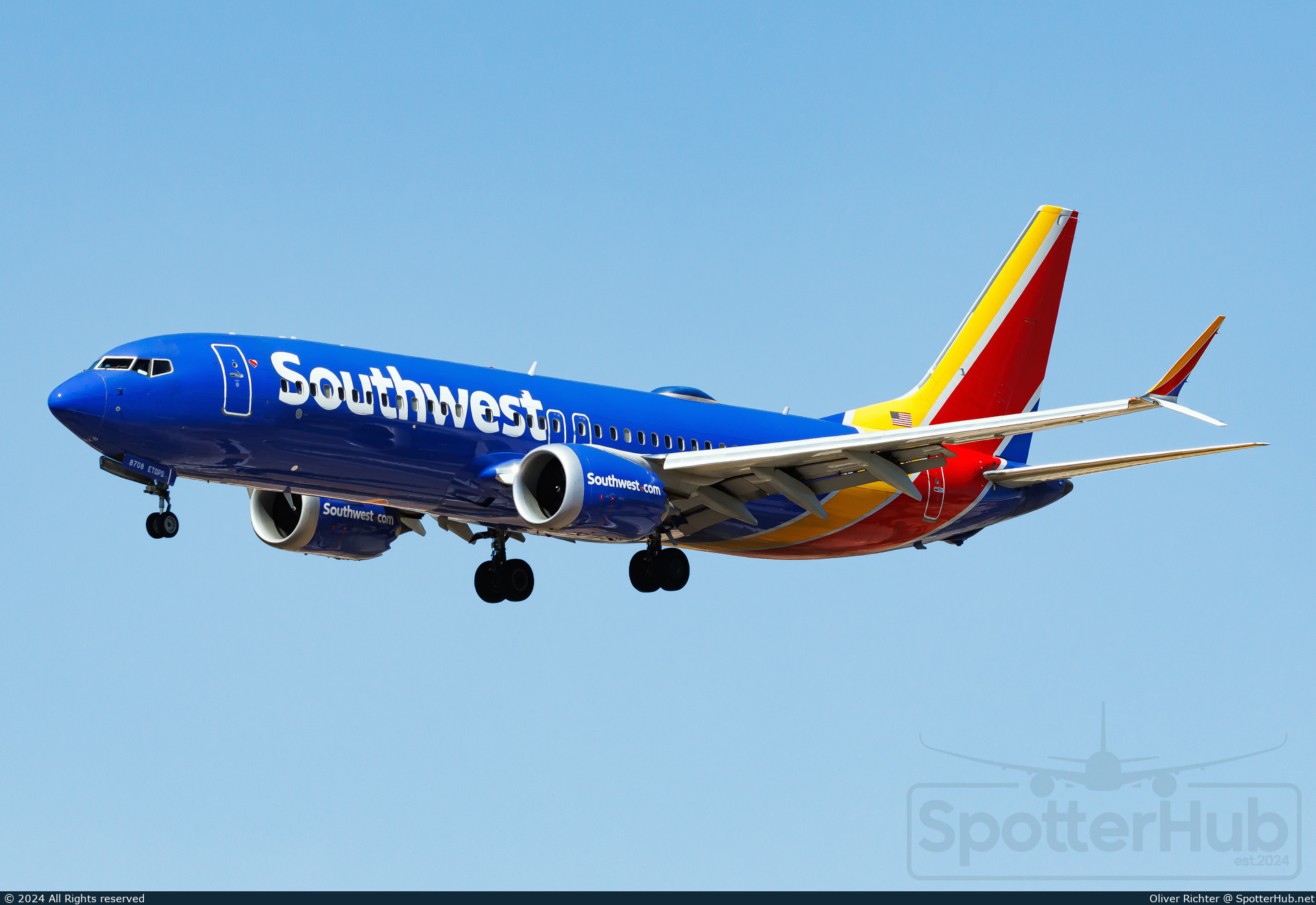 Photo of N8708Q - Boeing 737 MAX 8 operated by Southwest Airlines