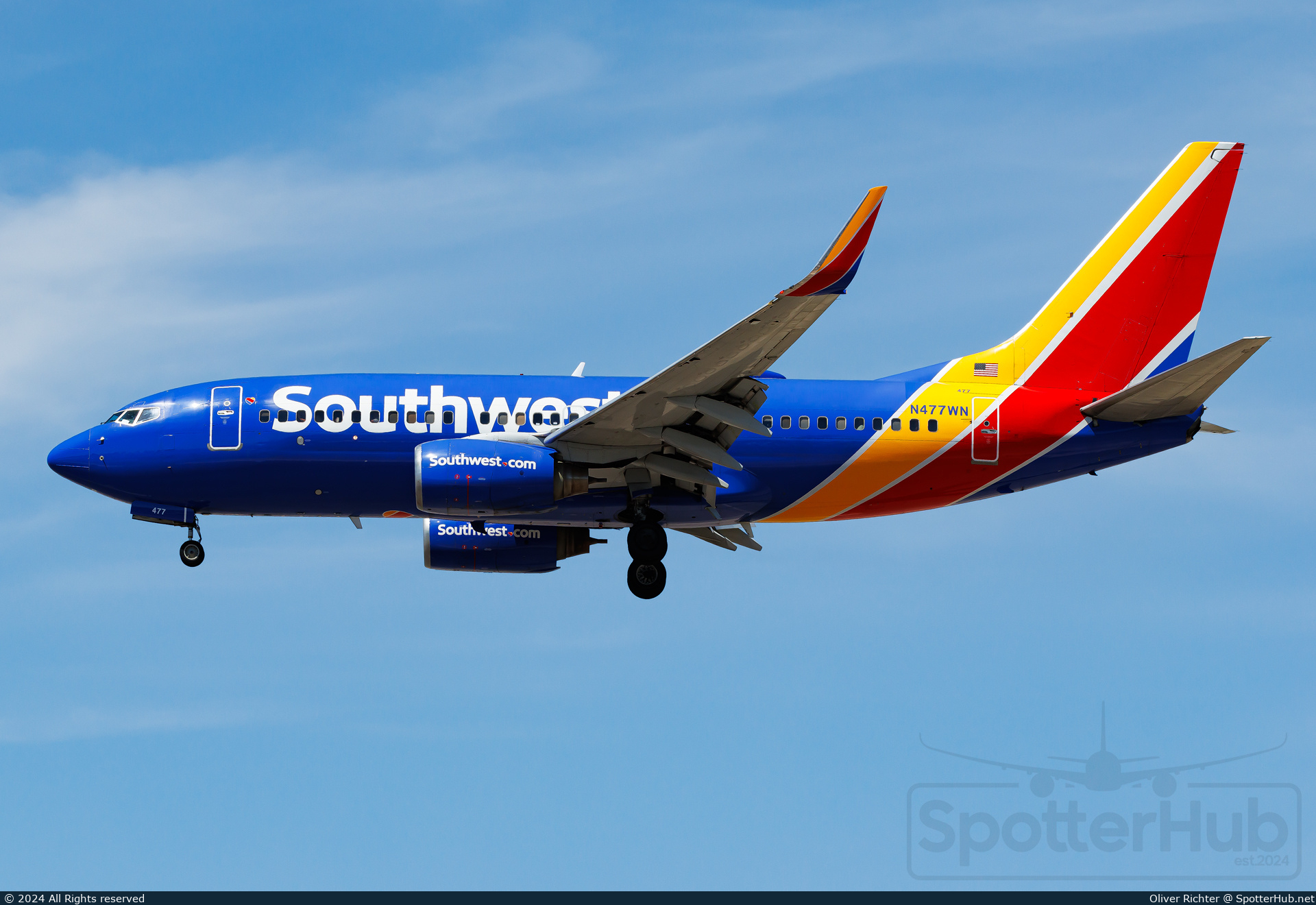 Photo of N477WN - Boeing 737-7H4 operated by Southwest Airlines