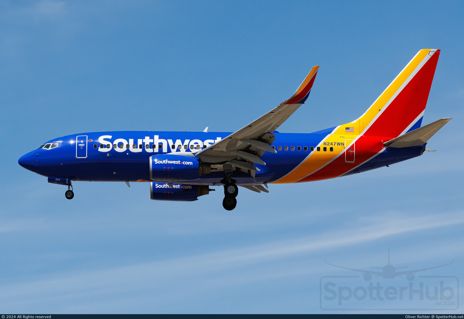 Photo of N247WN - Boeing 737-7H4 operated by Southwest Airlines