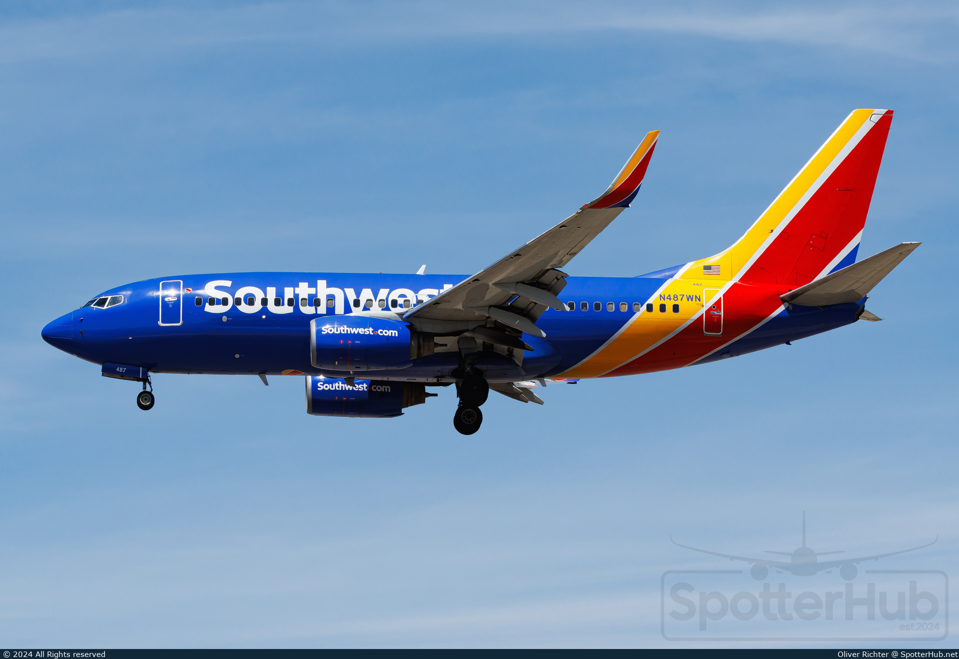 Photo of N487WN - Boeing 737-7H4 operated by Southwest Airlines