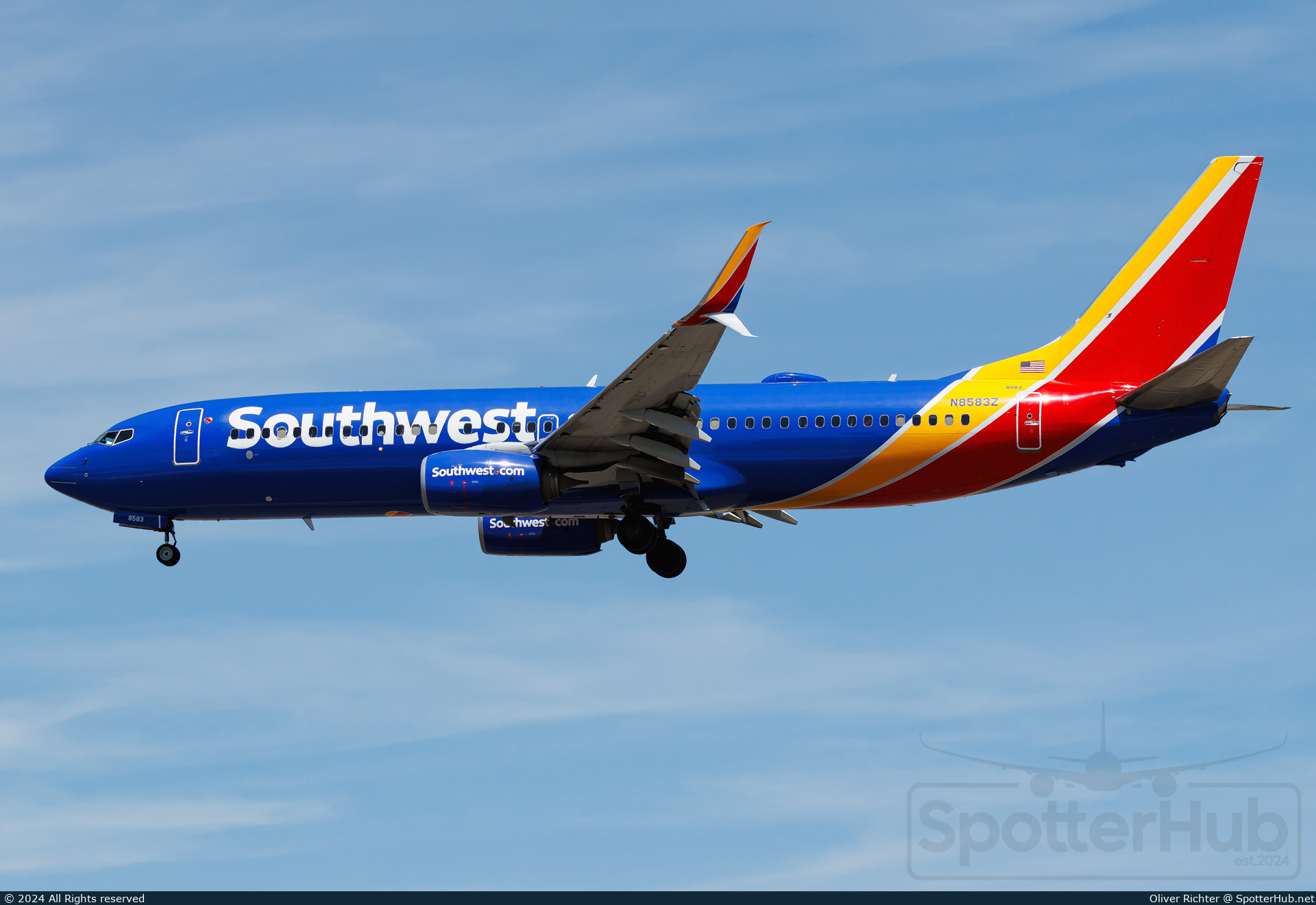 Photo of N8583Z - Boeing 737-8H4 operated by Southwest Airlines