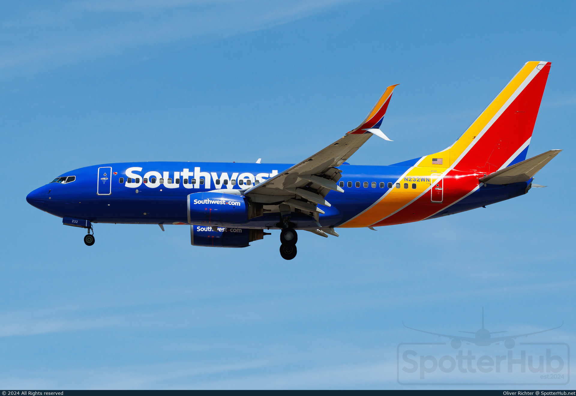 Photo of N232WN - Boeing 737-7H4 operated by Southwest Airlines