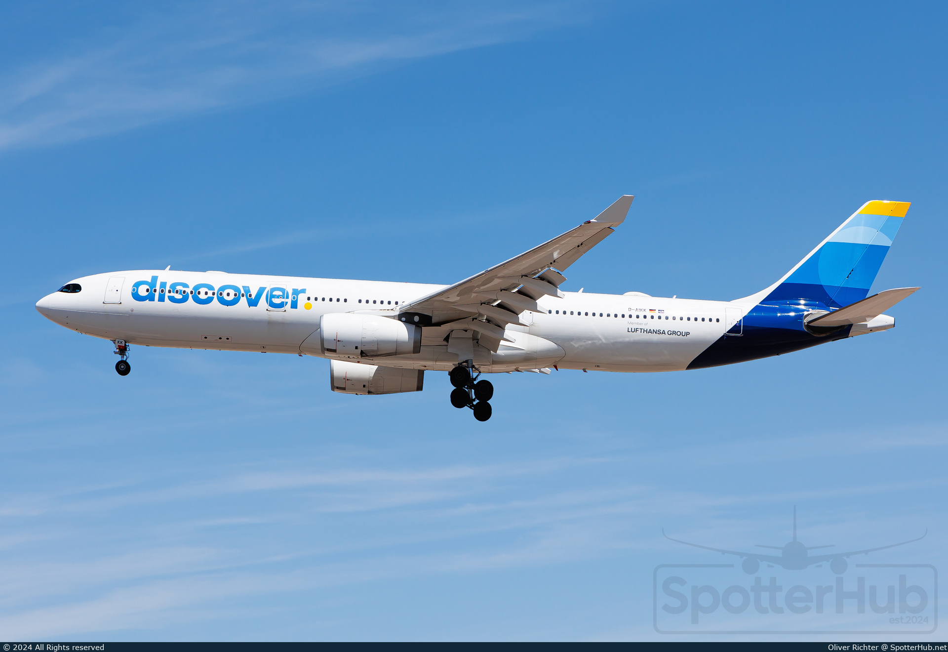 Photo of D-AIKK - Airbus A330-343 operated by Discover Airlines