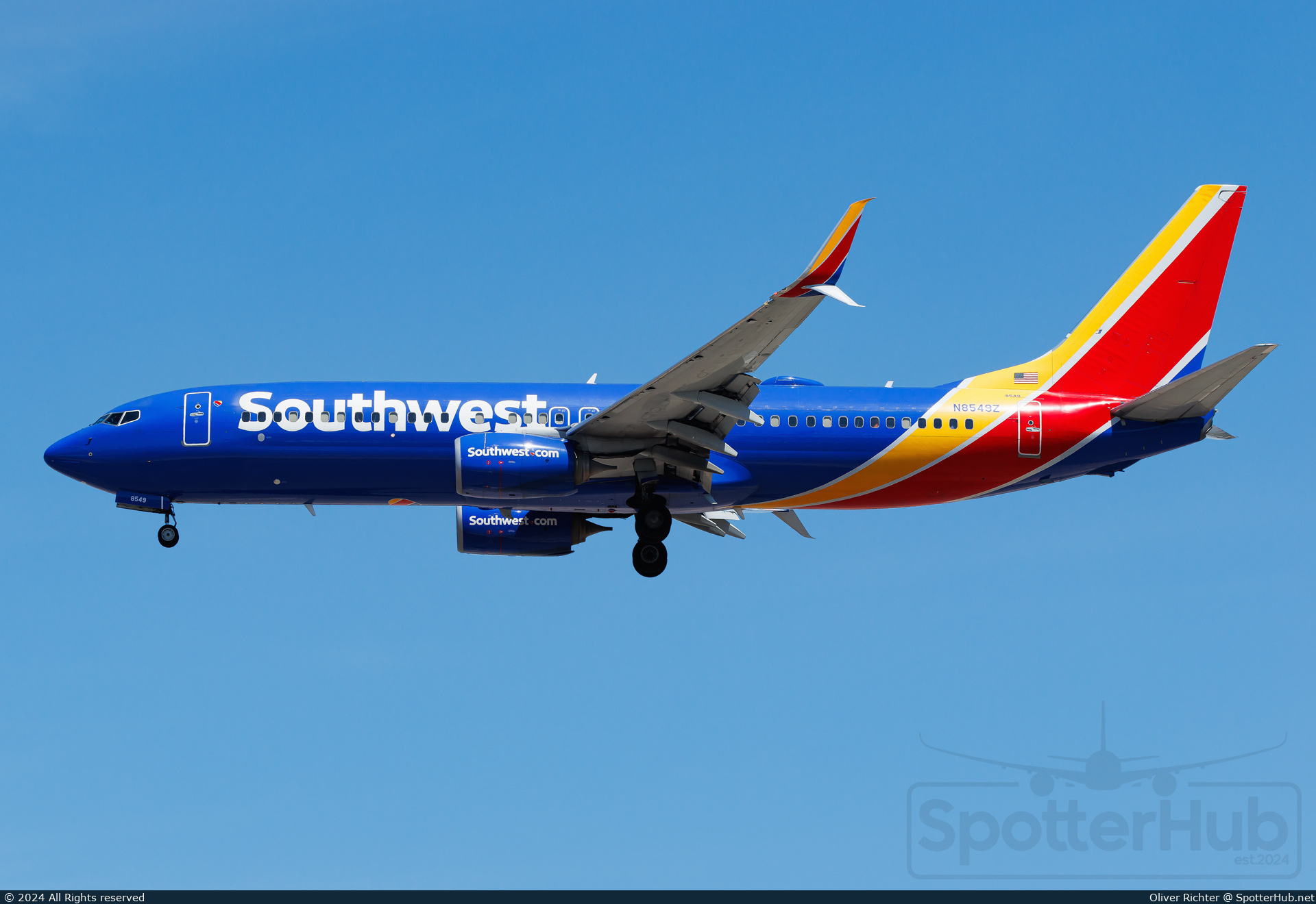 Photo of N8549Z - Boeing 737-8H4 operated by Southwest Airlines