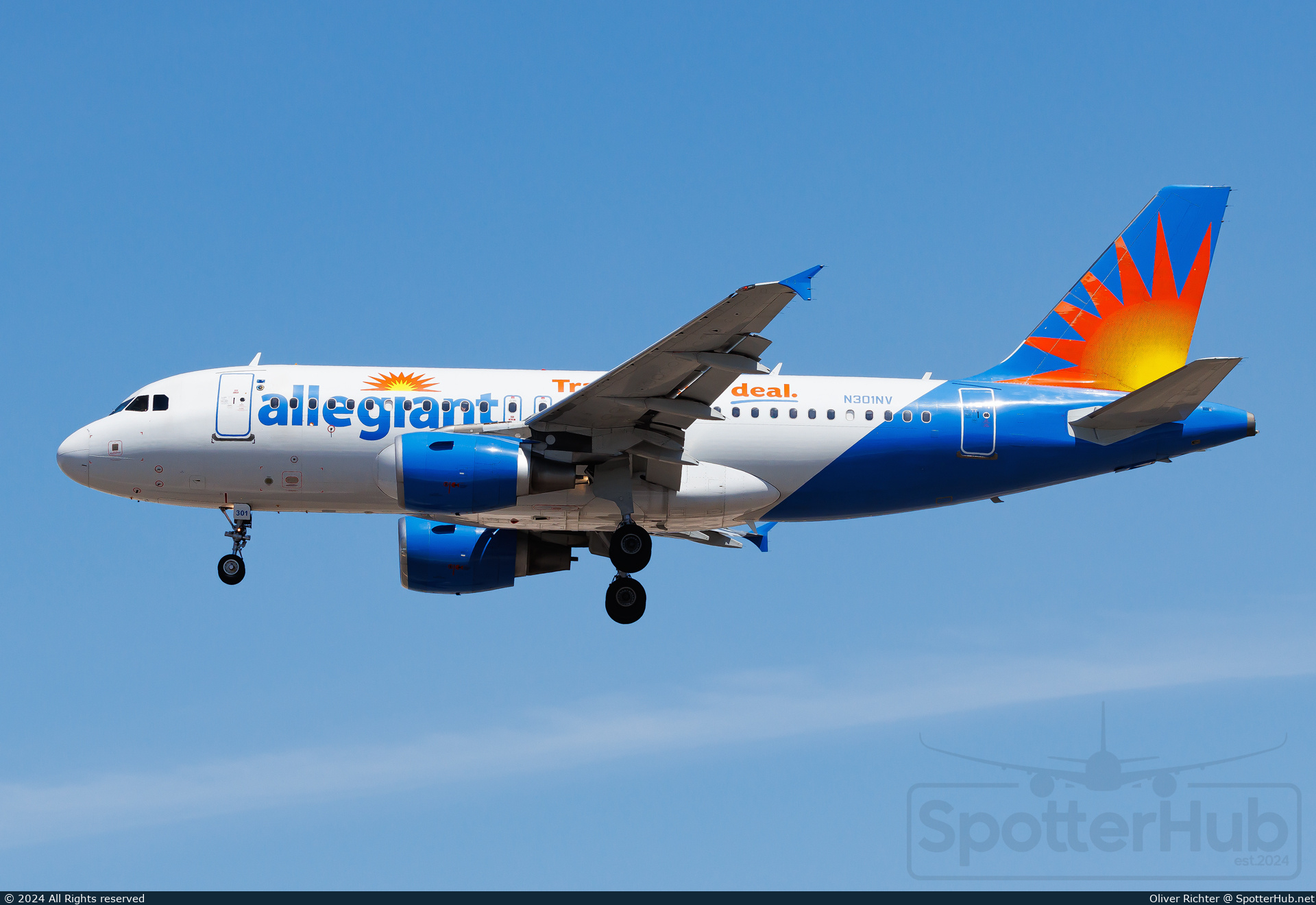 Photo of N301NV - Airbus A319-112 operated by Allegiant Air