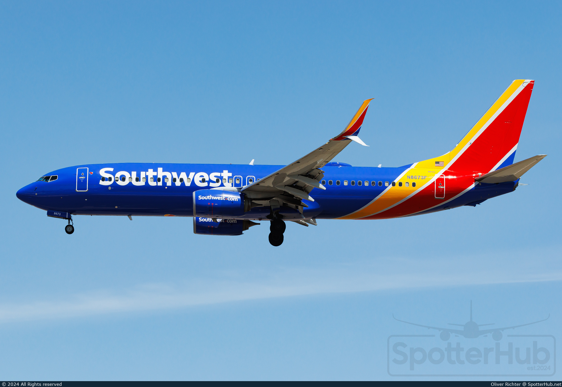 Photo of N8673F - Boeing 737-8H4 operated by Southwest Airlines