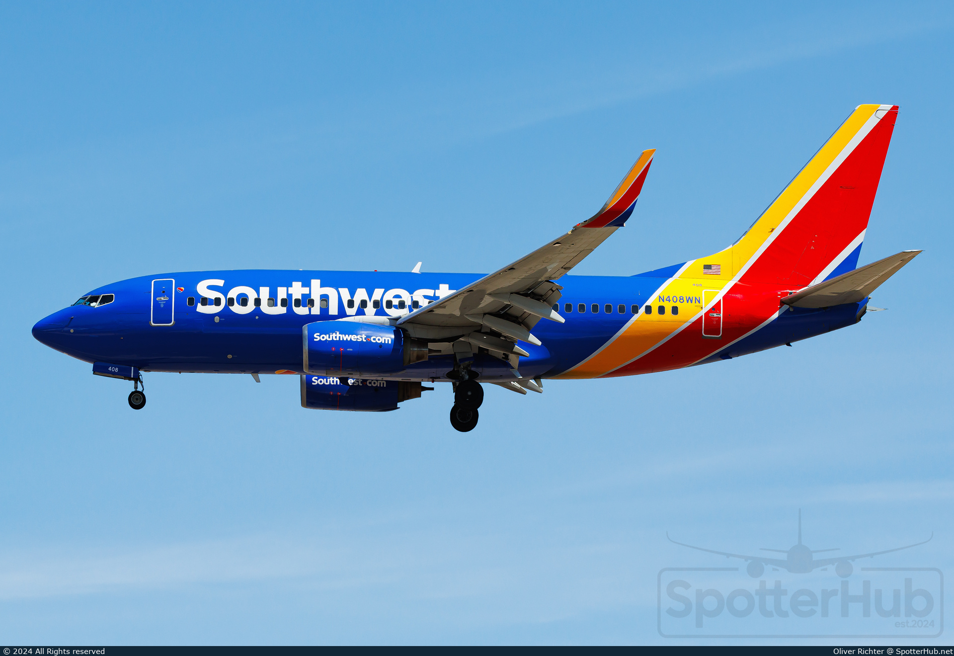 Photo of N408WN - Boeing 737-7H4 operated by Southwest Airlines