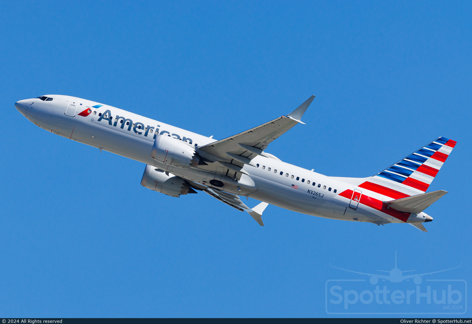 Photo of N326SJ - Boeing 737 MAX 8 operated by American Airlines