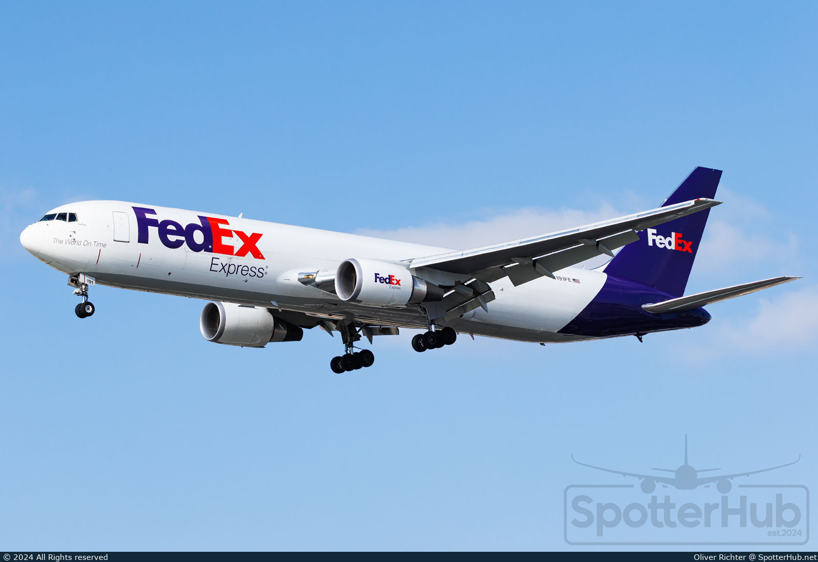 Photo of N191FE - Boeing 767-300F operated by FedEx