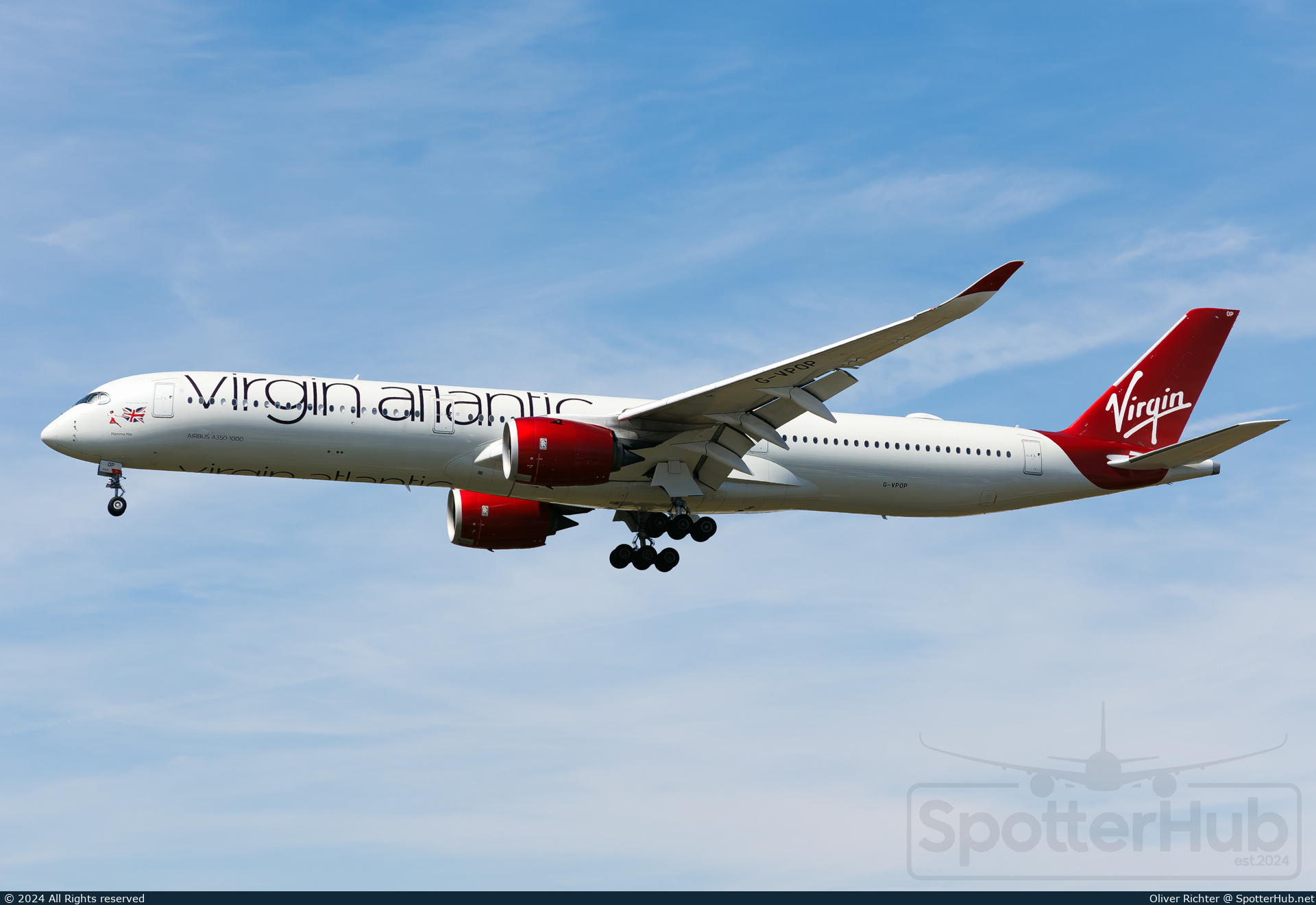 Photo of G-VPOP - Airbus A350-1041 operated by Virgin Atlantic Airways