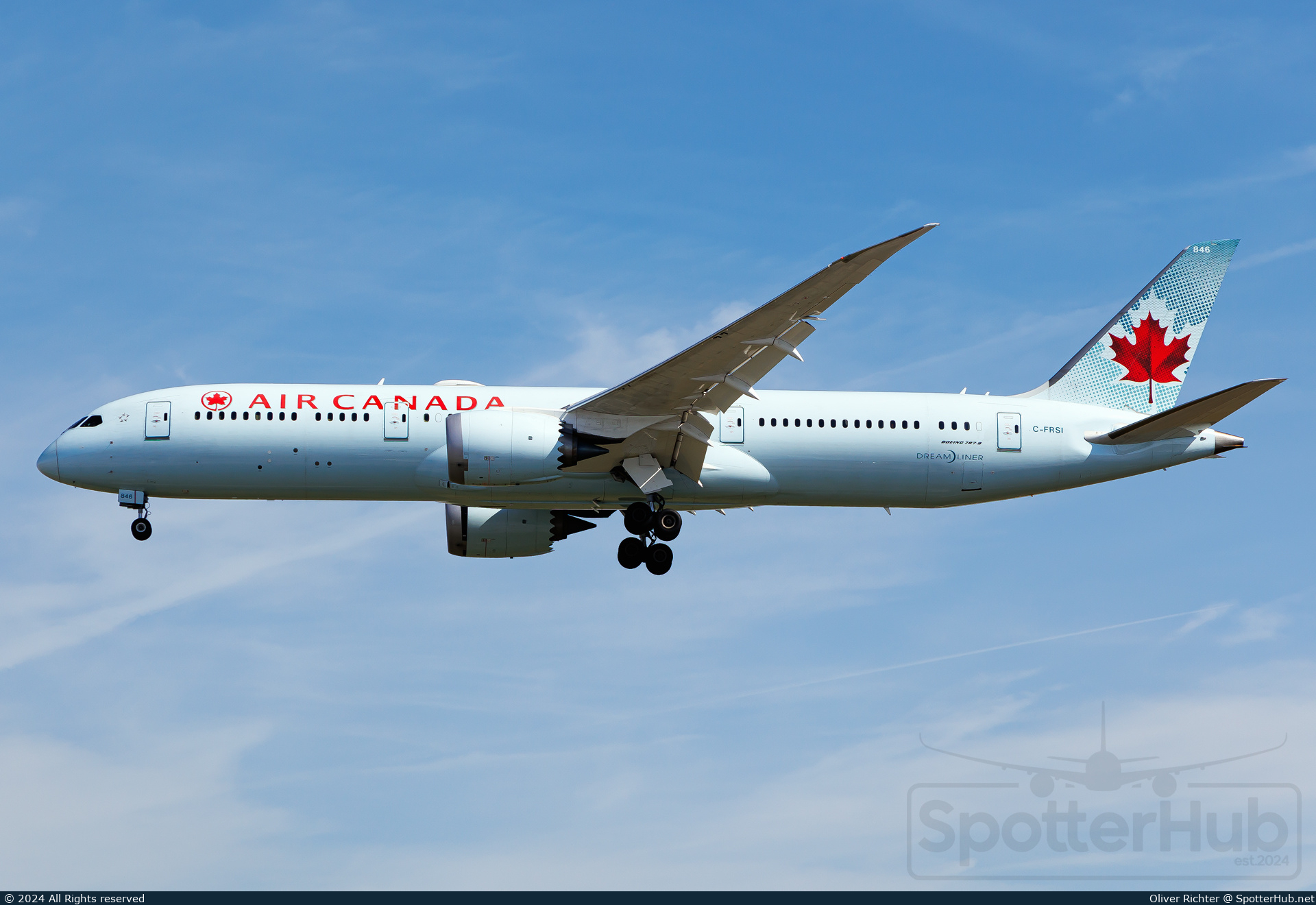 Photo of C-FRSI - Boeing 787-9 Dreamliner operated by Air Canada