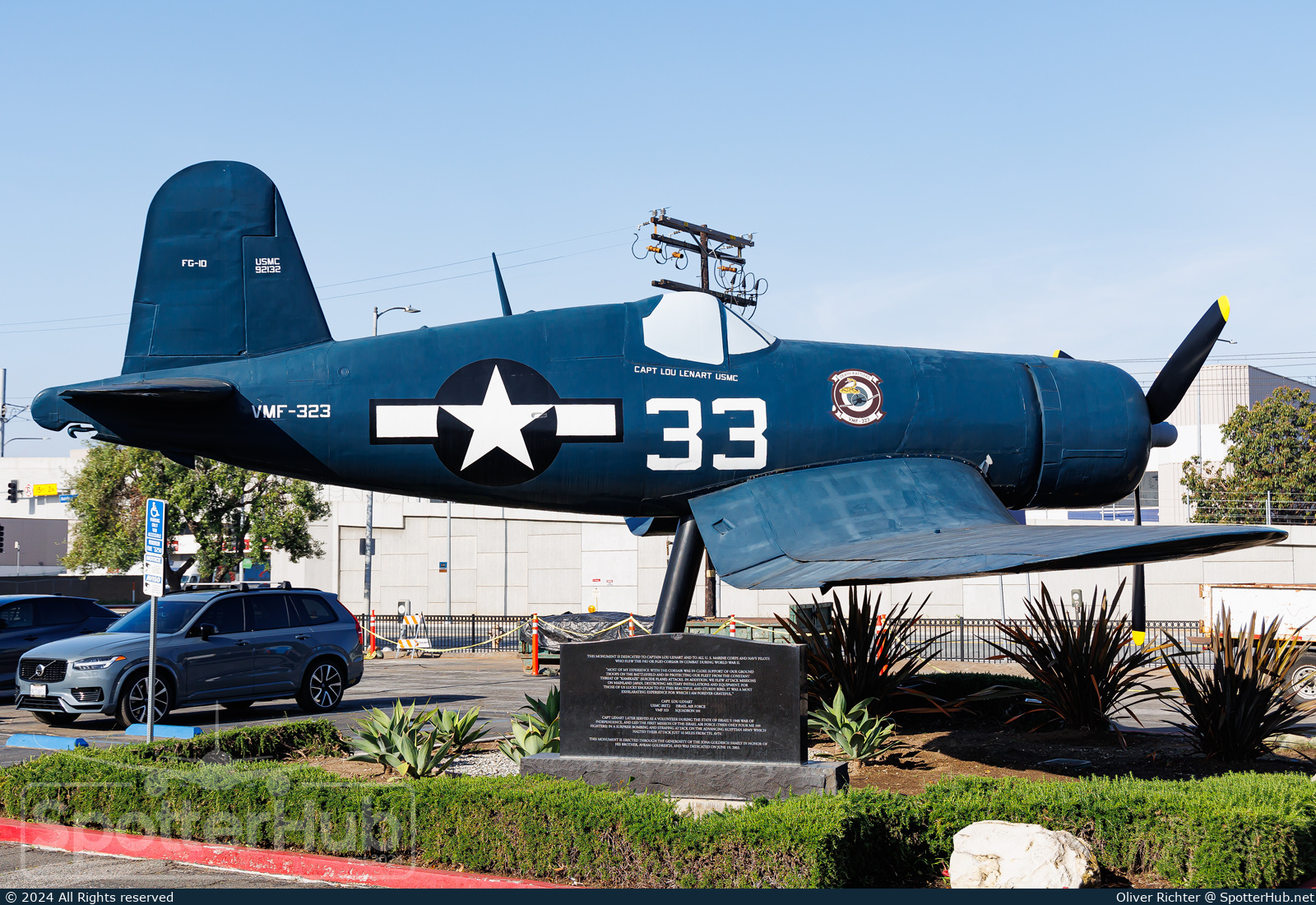 Photo of 92132 - Goodyear FG-1D Corsair at Proud Birds restaurant