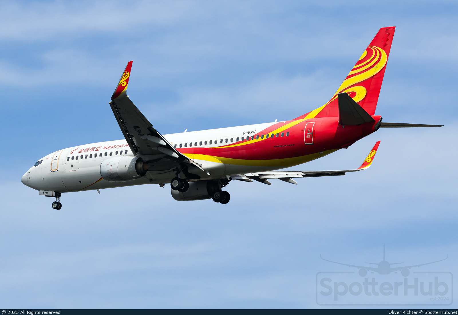 Photo of B-5711 - Boeing 737-84P operated by Suparna Airlines
