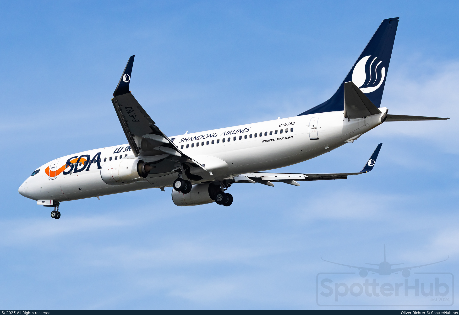 Photo of B-5783 - Boeing 737-85N operated by Shandong Airlines