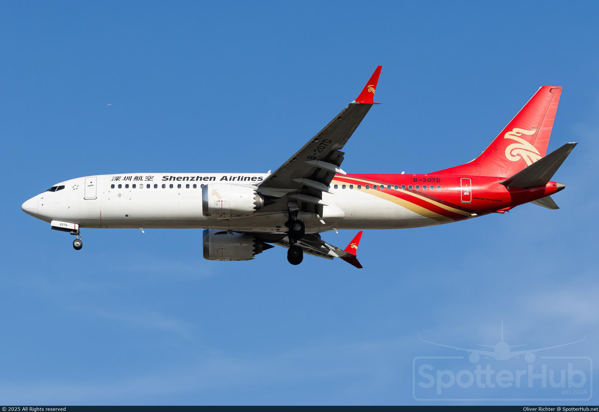 Photo of B-207D - Boeing 737 MAX 8 operated by Shenzhen Airlines