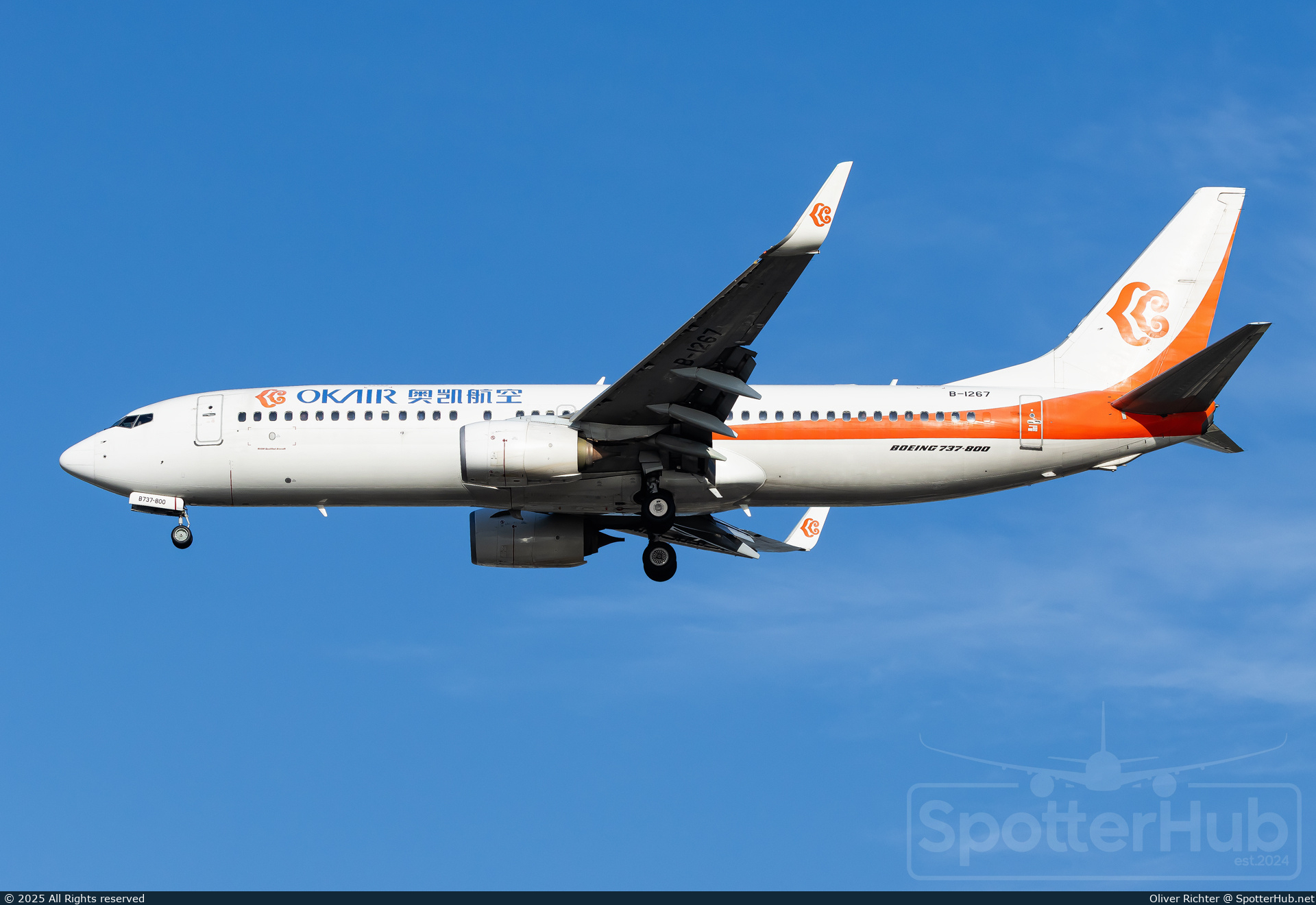 Photo of B-1267 - Boeing 737-8KF operated by OK Air