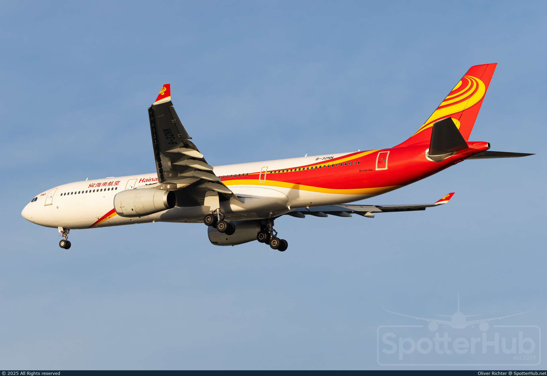 Photo of B-32NN - Airbus A330-343 operated by Hainan Airlines