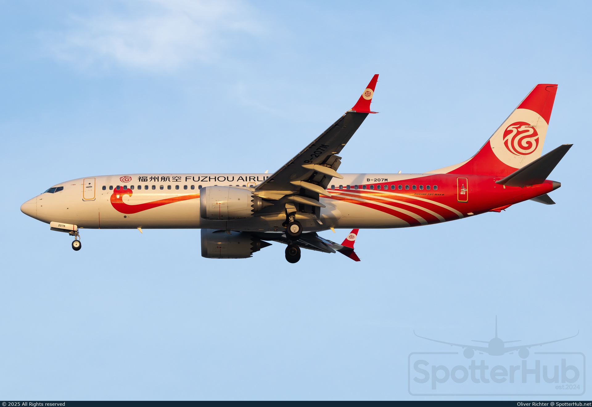 Photo of B-207M - Boeing 737 MAX 8 operated by Fuzhou Airlines