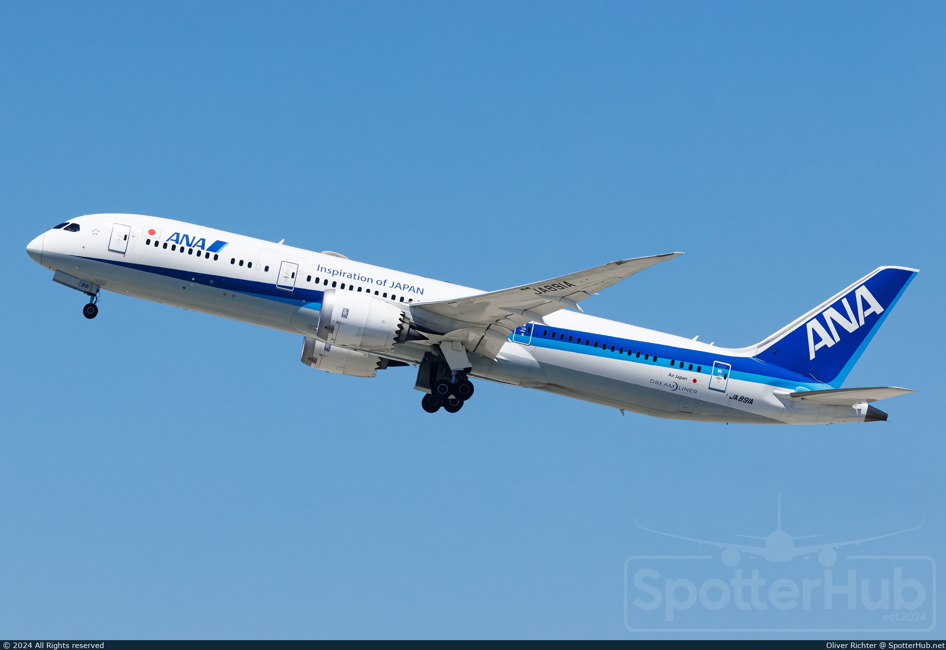 Photo of JA891A - Boeing 787-9 Dreamliner operated by ANA All Nippon Airways (opb Air Japan)