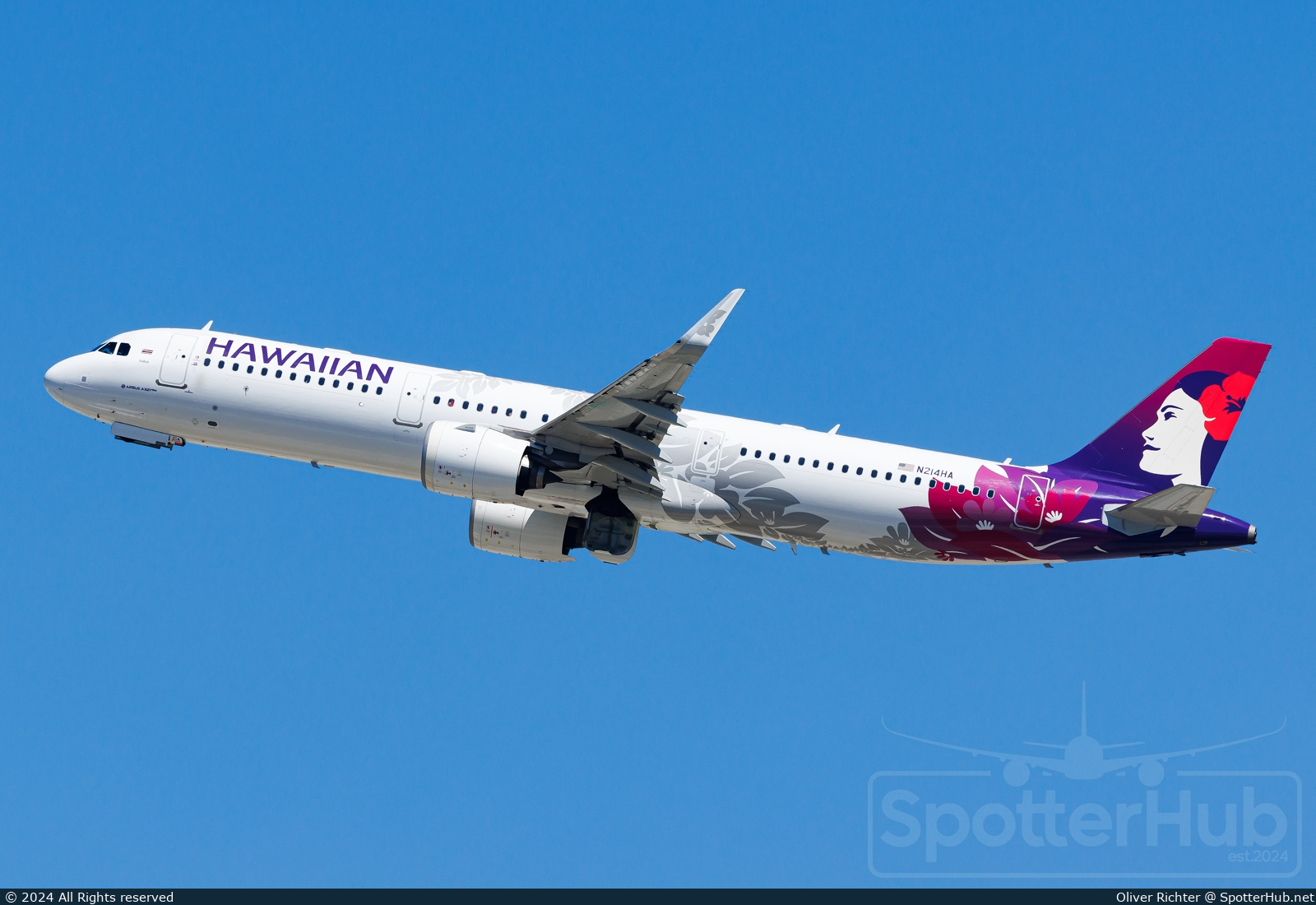 Photo of N214HA - Airbus A321-271N operated by Hawaiian Airlines