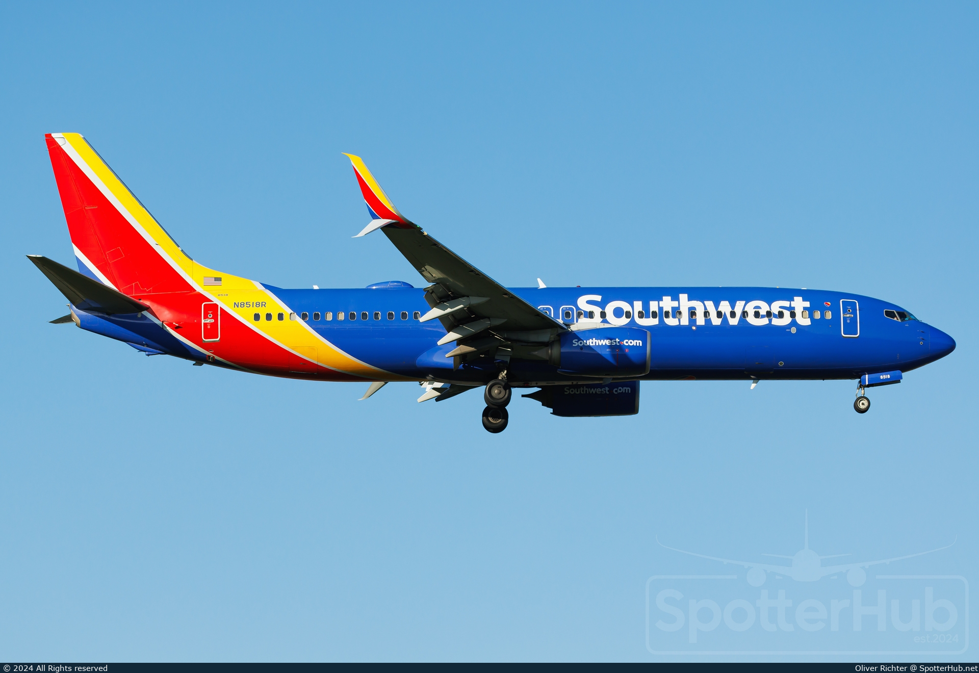 Photo of N8518R - Boeing 737-8H4 operated by Southwest Airlines