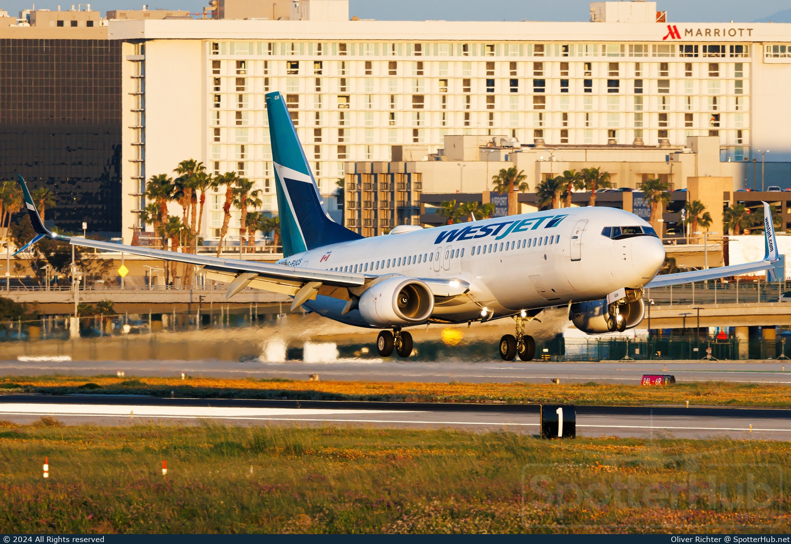 Photo of C-FUCS - Boeing 737-8CT operated by WestJet Airlines