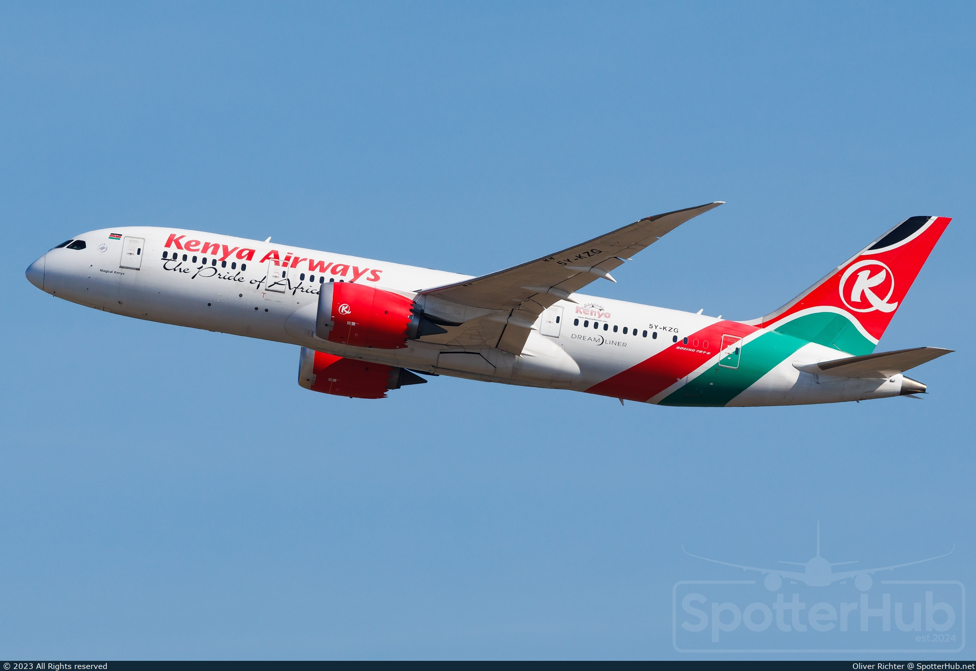 Photo of 5Y-KZG - Boeing 787-8 Dreamliner operated by Kenya Airways