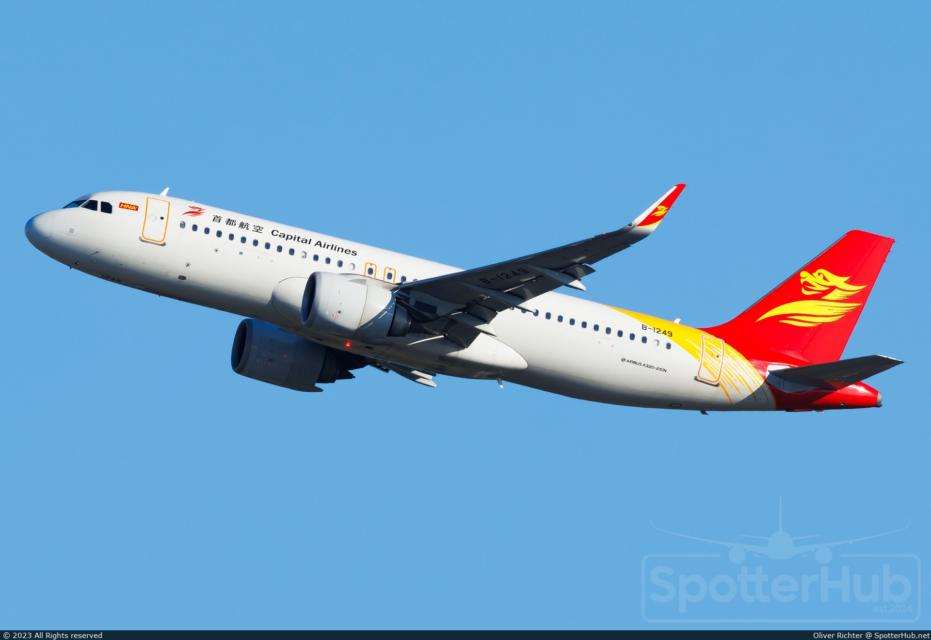 Photo of B-1249 - Airbus A320-251N operated by Capital Airlines