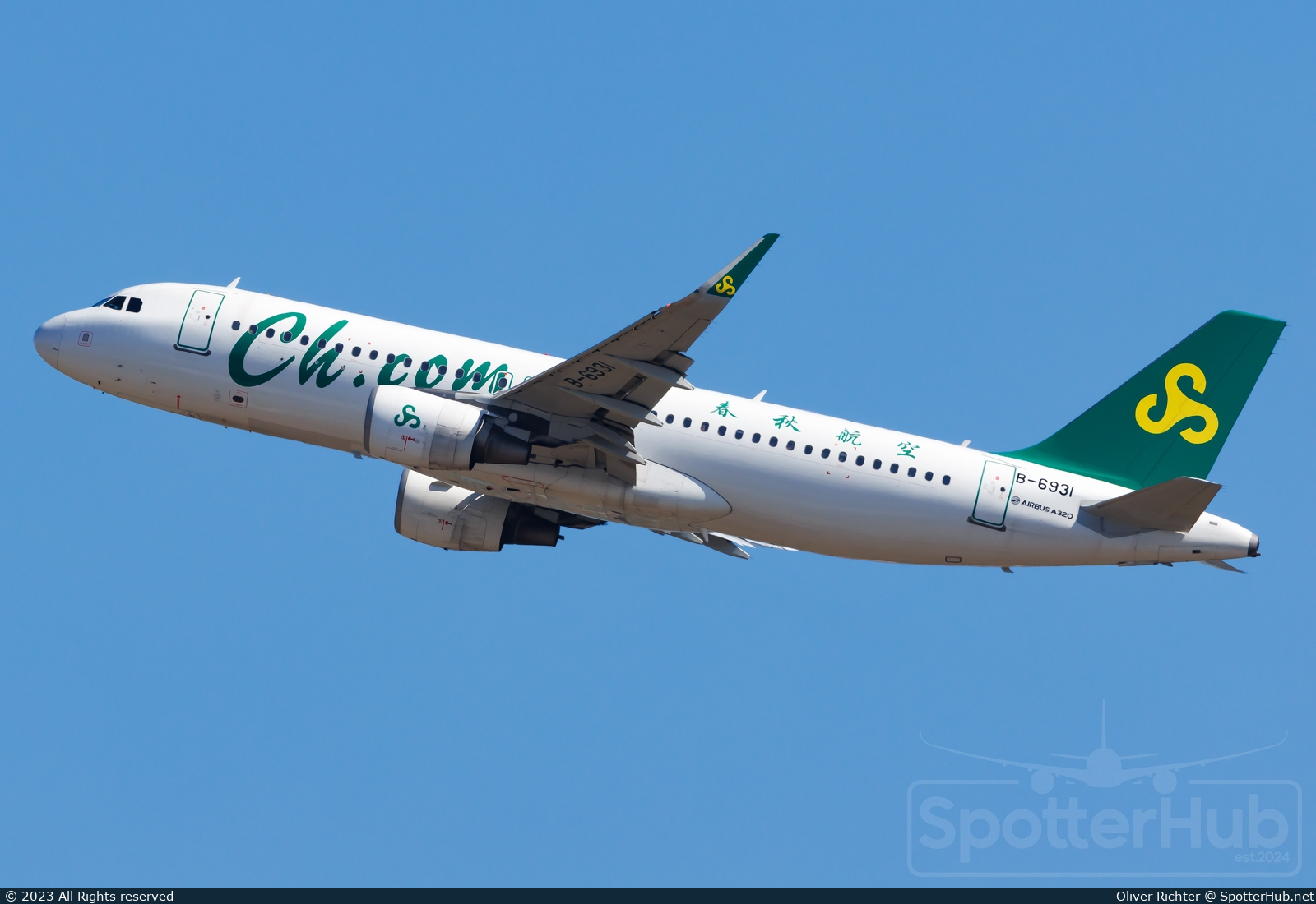 Photo of B-6931 - Airbus A320-214 operated by Spring Airlines