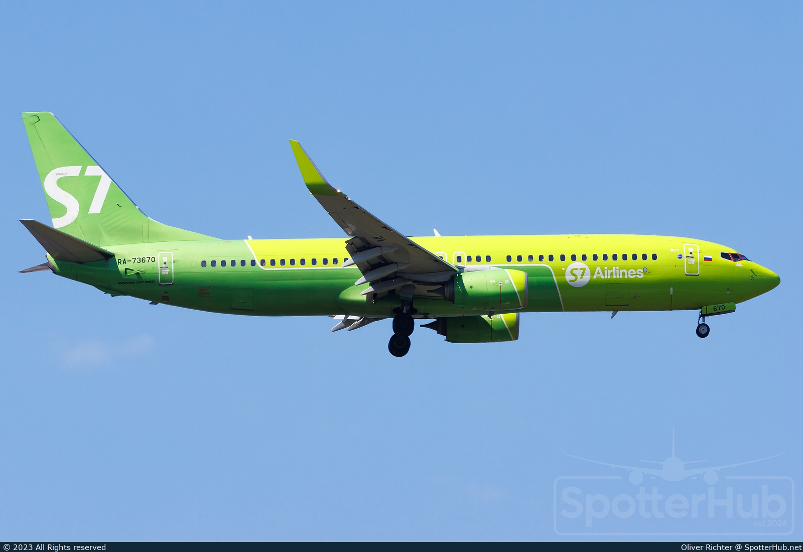 Photo of RA-73670 - Boeing 737-8LP operated by S7 Airlines