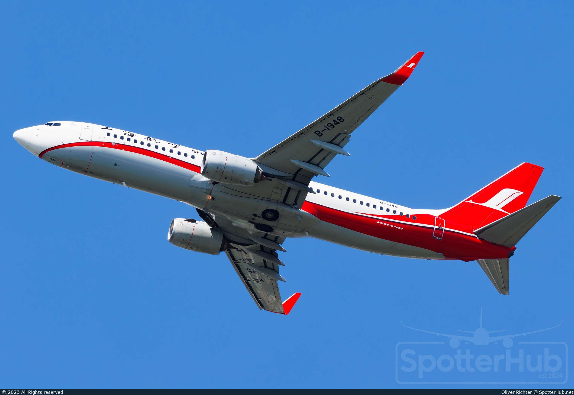 Photo of B-1948 - Boeing 737-86D operated by Shanghai Airlines