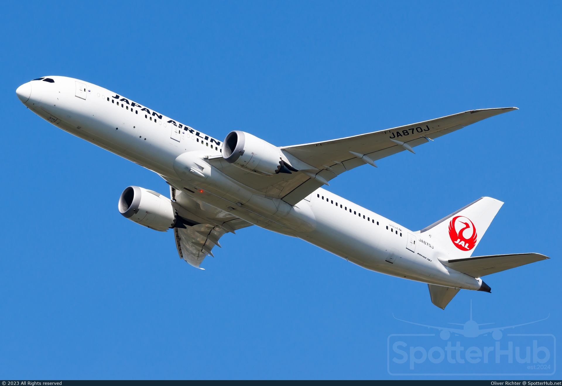Photo of JA870J - Boeing 787-9 Dreamliner operated by Japan Airlines