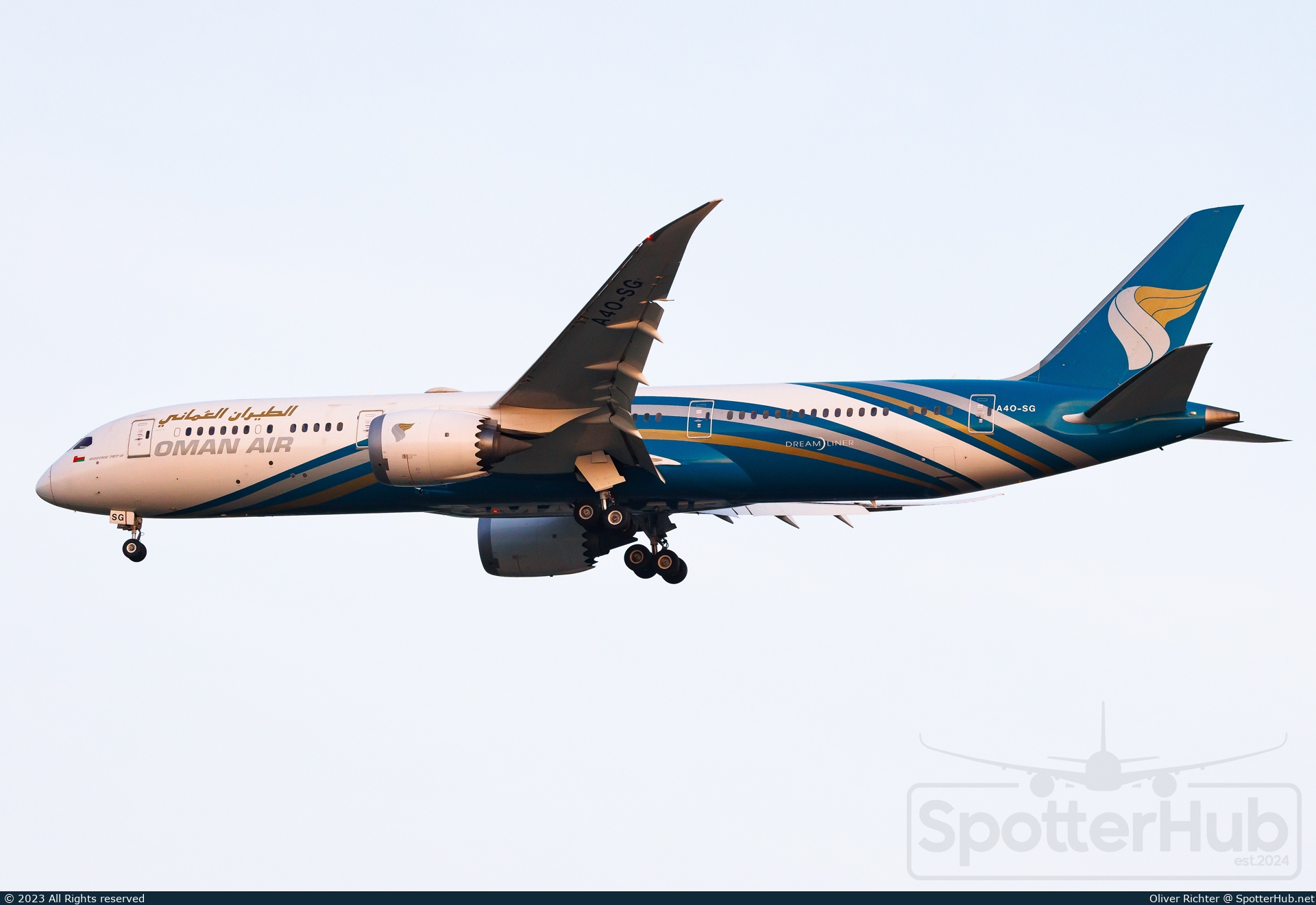 Photo of A4O-SG - Boeing 787-9 Dreamliner operated by Oman Air