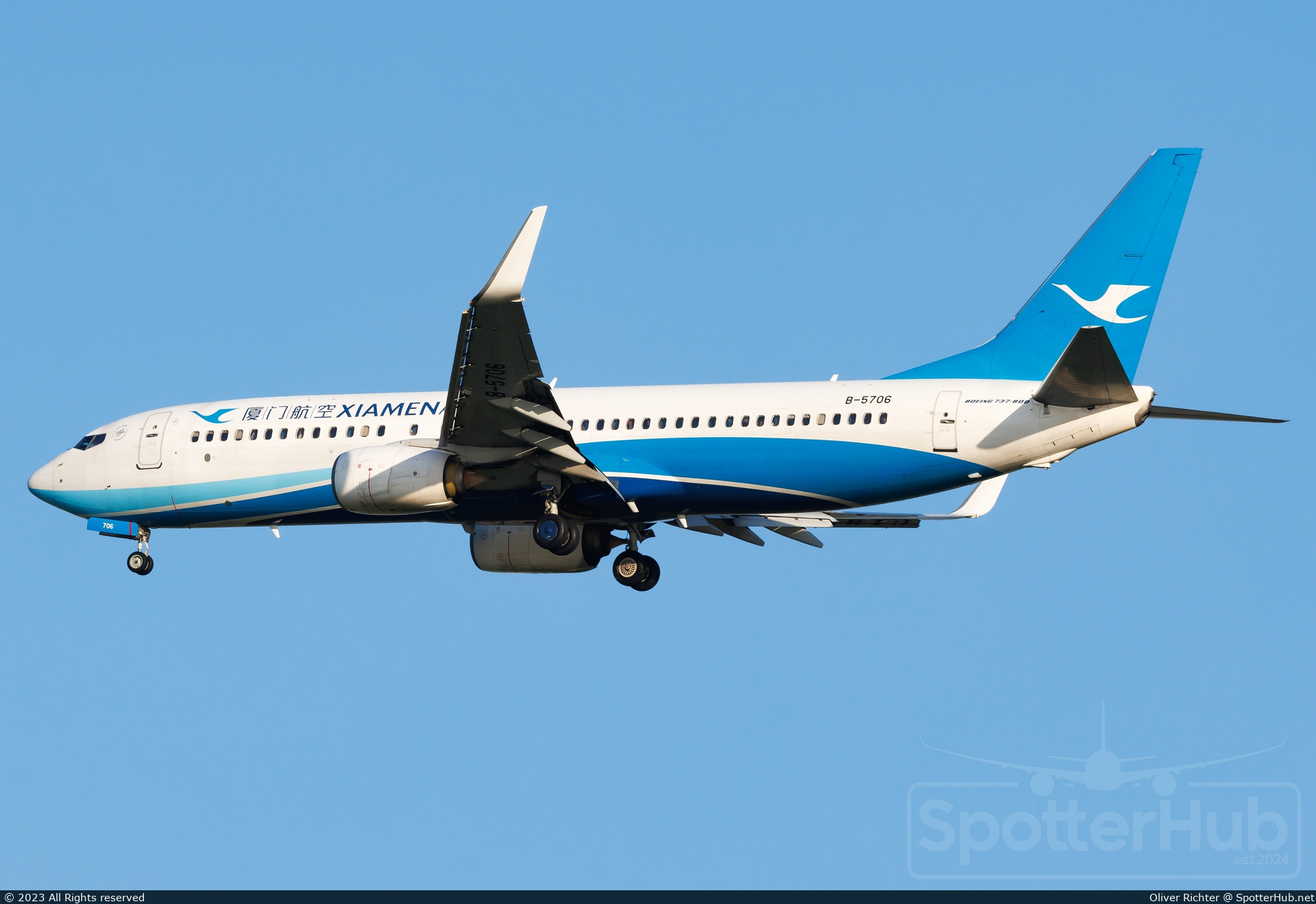 Photo of B-5706 - Boeing 737-85C operated by Xiamen Airlines