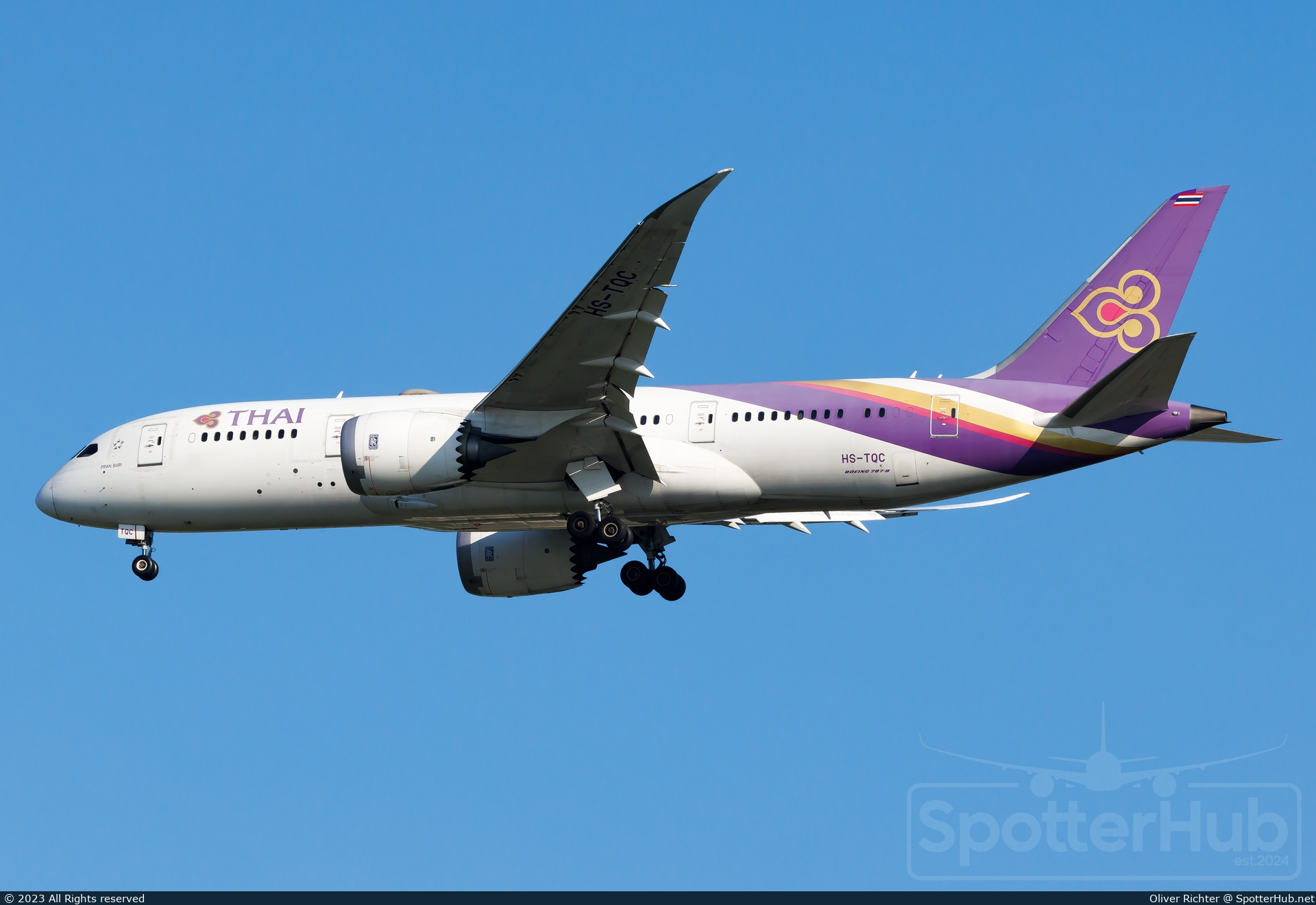 Photo of HS-TQC - Boeing 787-8 Dreamliner operated by Thai Airways International