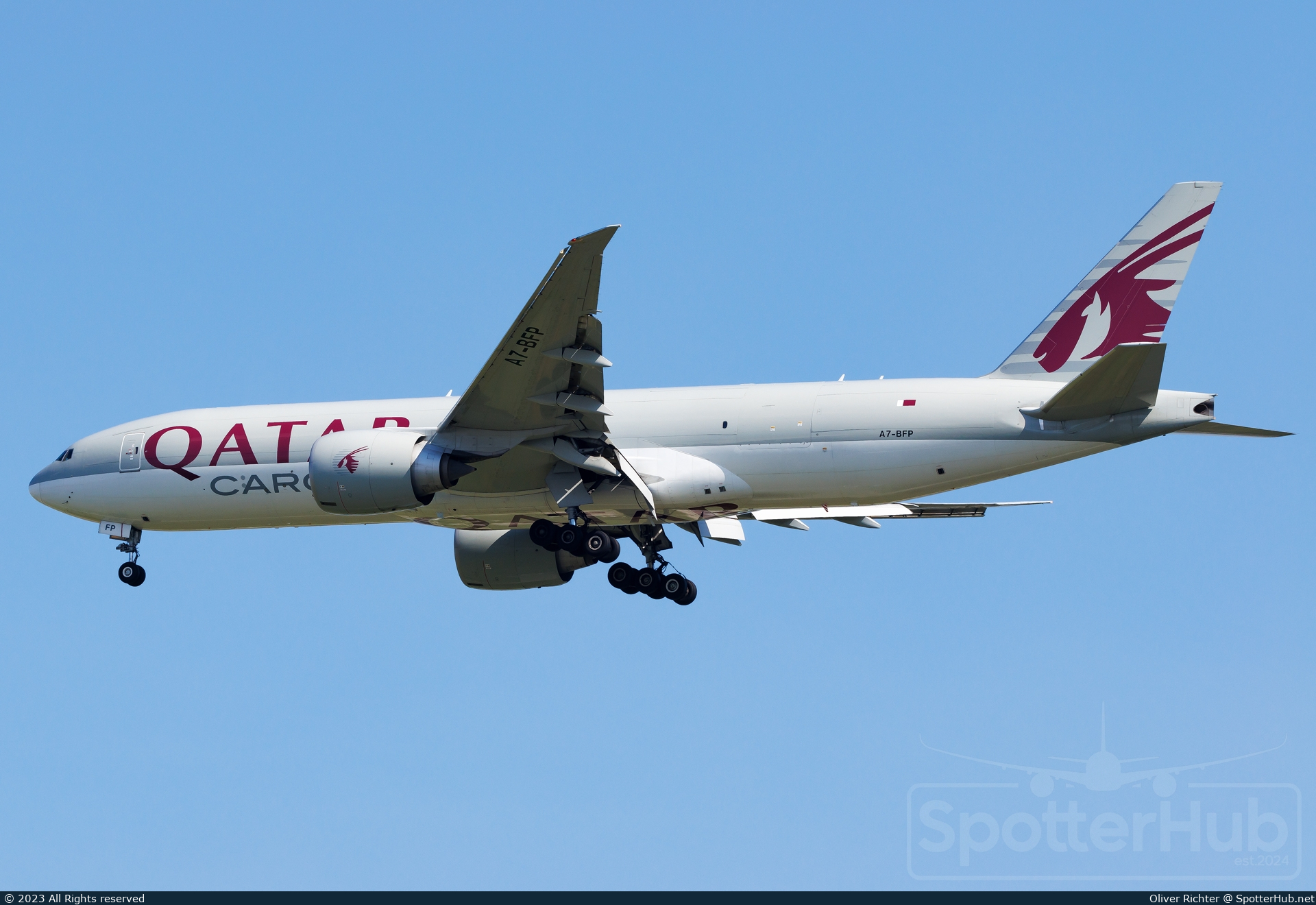 Photo of A7-BFP - Boeing 777-F operated by Qatar Airways Cargo