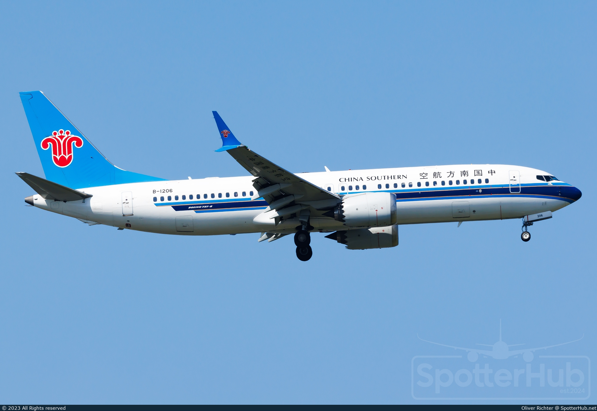Photo of B-1206 - Boeing 737 MAX 8 operated by China Southern Airlines
