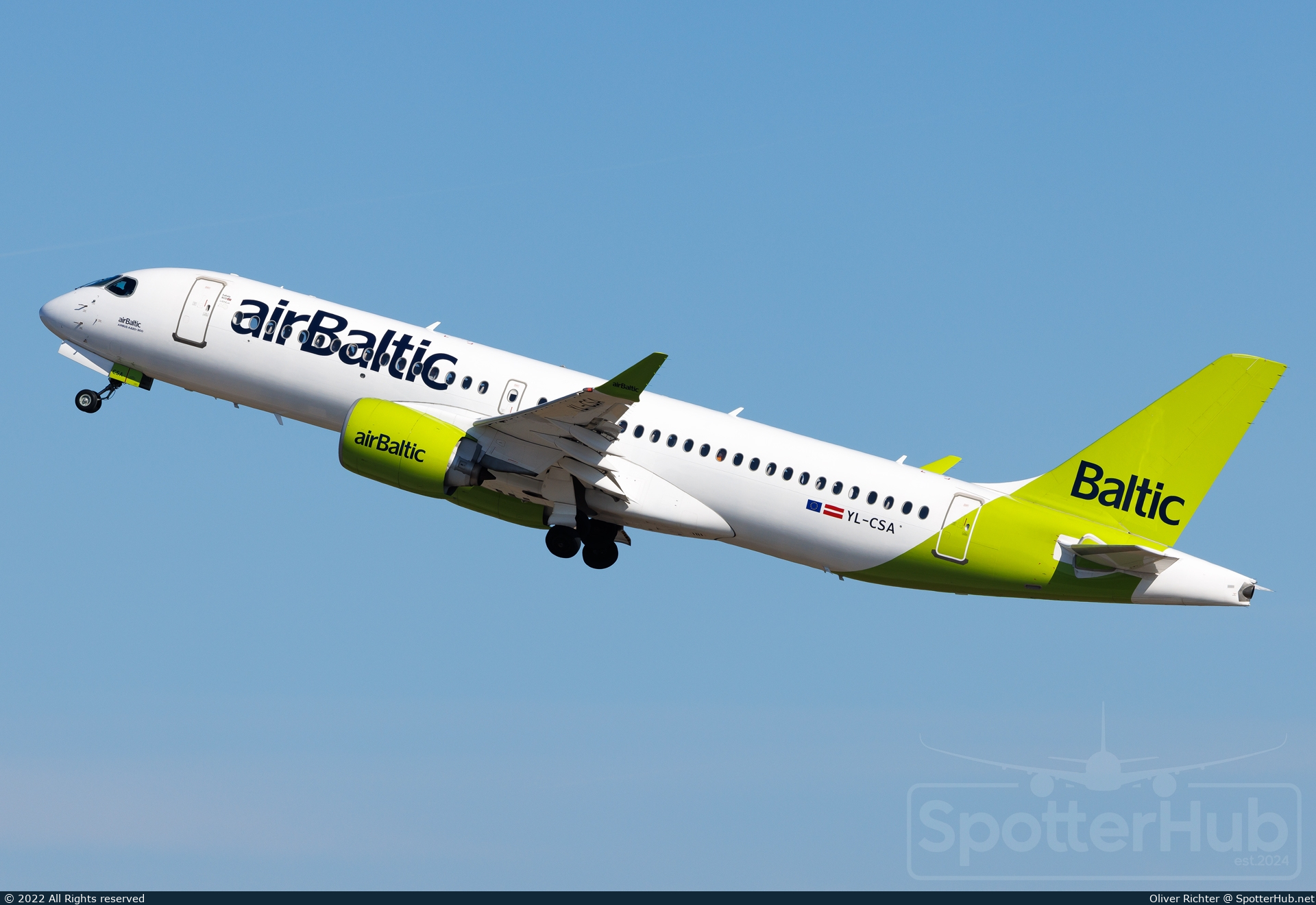 Photo of YL-CSA - Airbus A220-300 operated by airBaltic