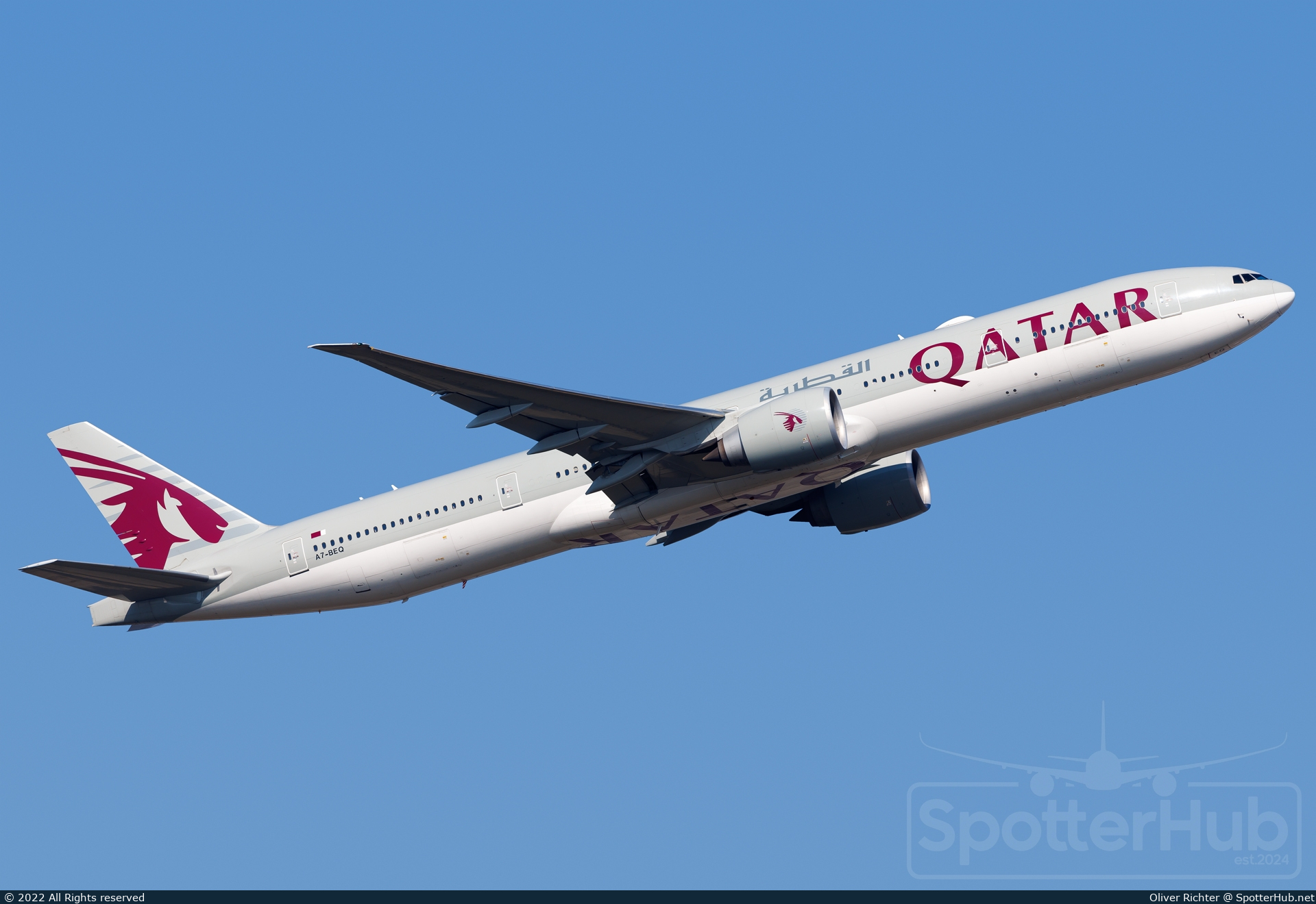 Photo of A7-BEQ - Boeing 777-3DZ(ER) operated by Qatar Airways