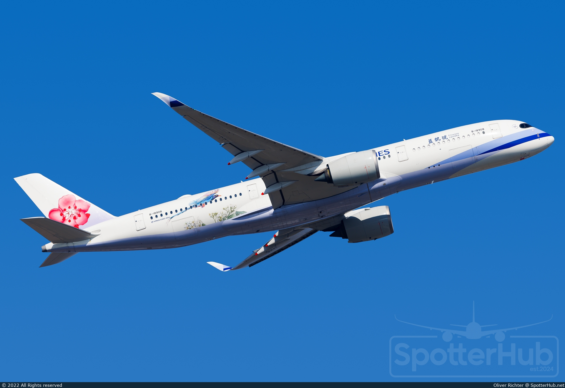 Photo of B-18908 - Airbus A350-941 operated by China Airlines