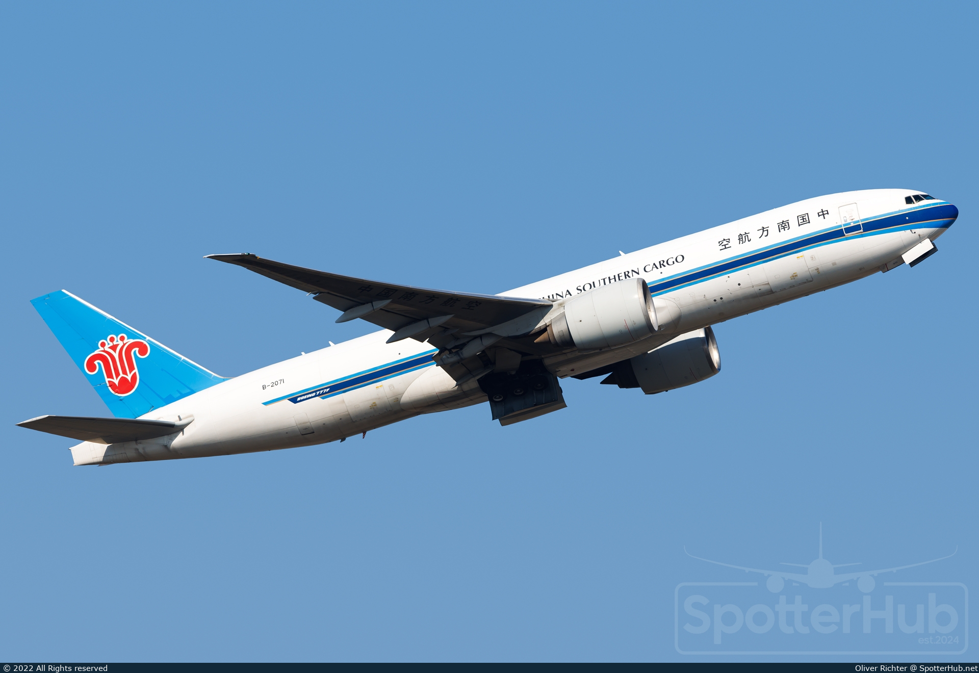 Photo of B-2071 - Boeing 777-F1B operated by China Southern Cargo