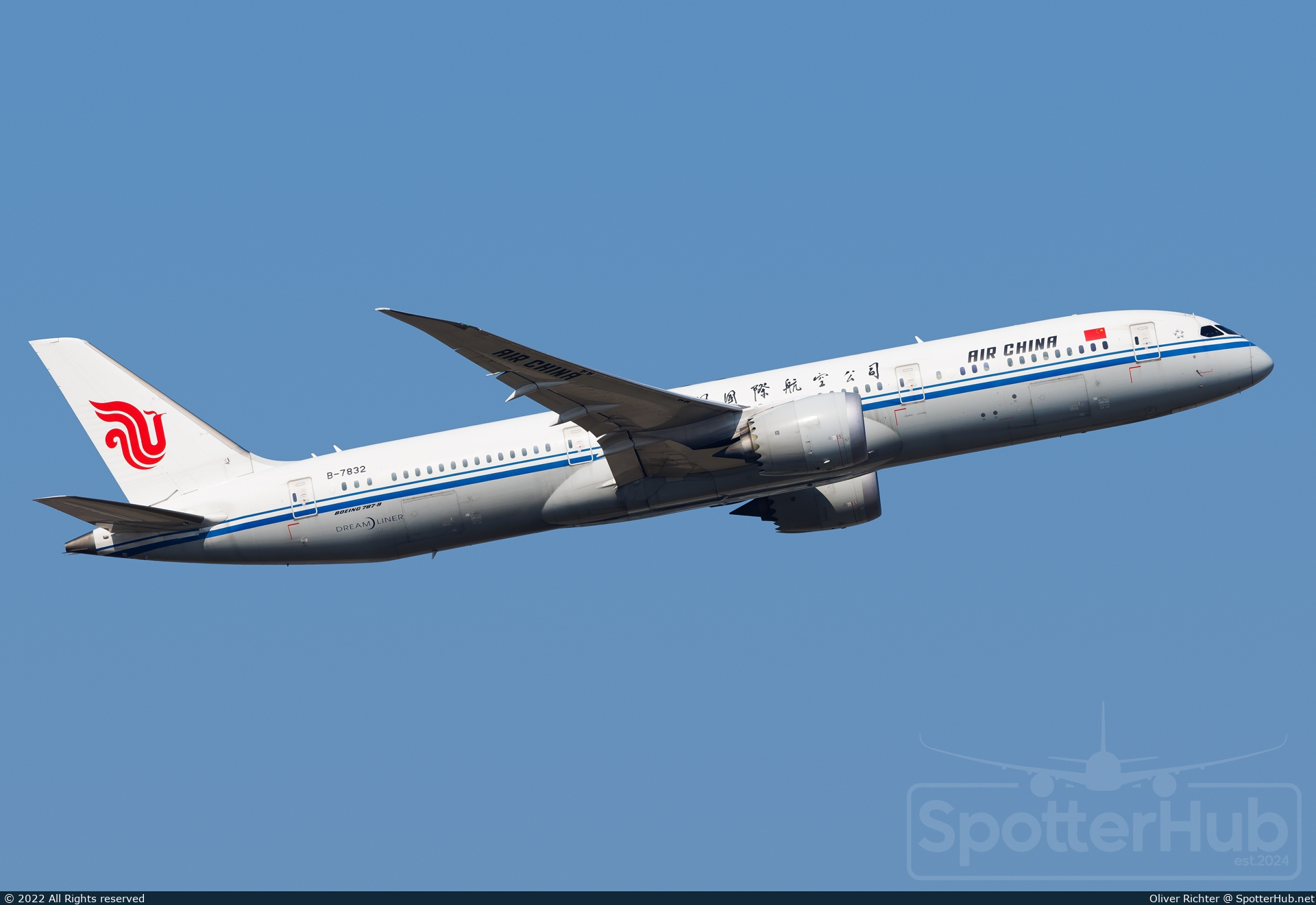 Photo of B-7832 - Boeing 787-9 Dreamliner operated by Air China