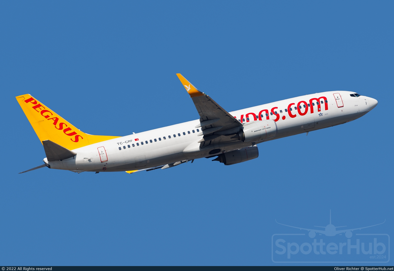 Photo of TC-CRF - Boeing 737-82R operated by Pegasus Airlines