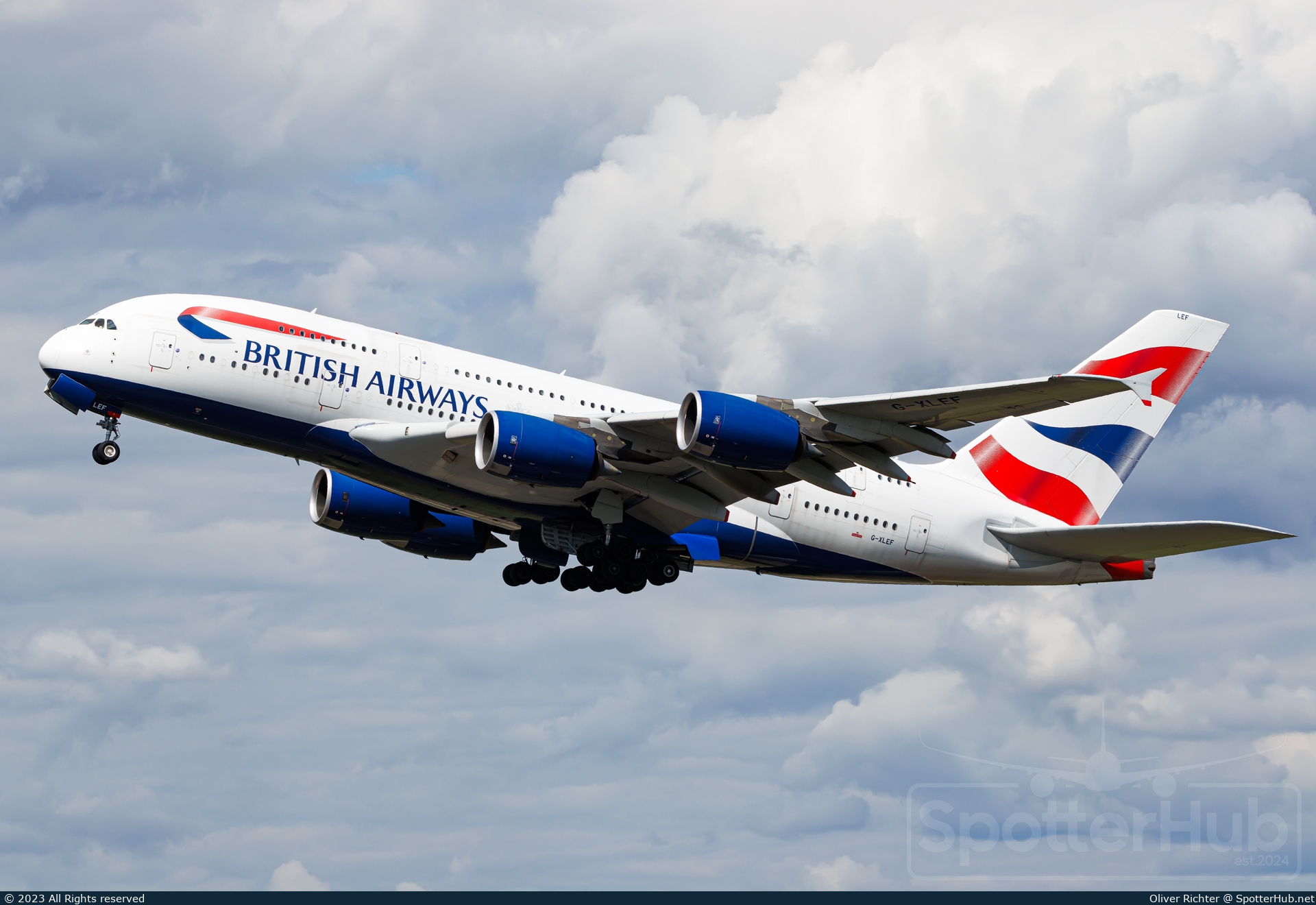 Photo of G-XLEF - Airbus A380-841 operated by British Airways