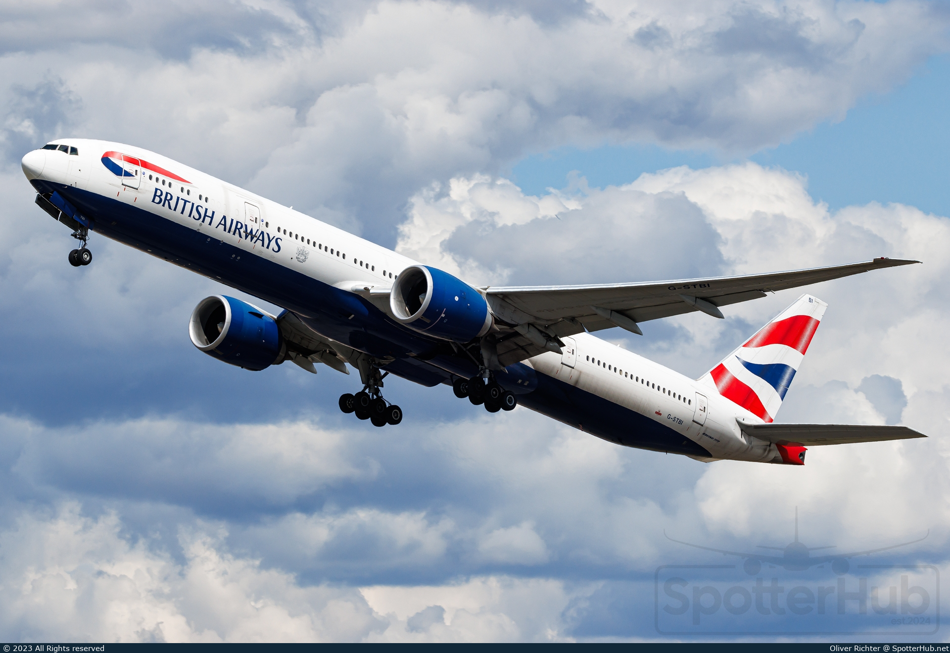 Photo of G-STBI - Boeing 777-336(ER) operated by British Airways
