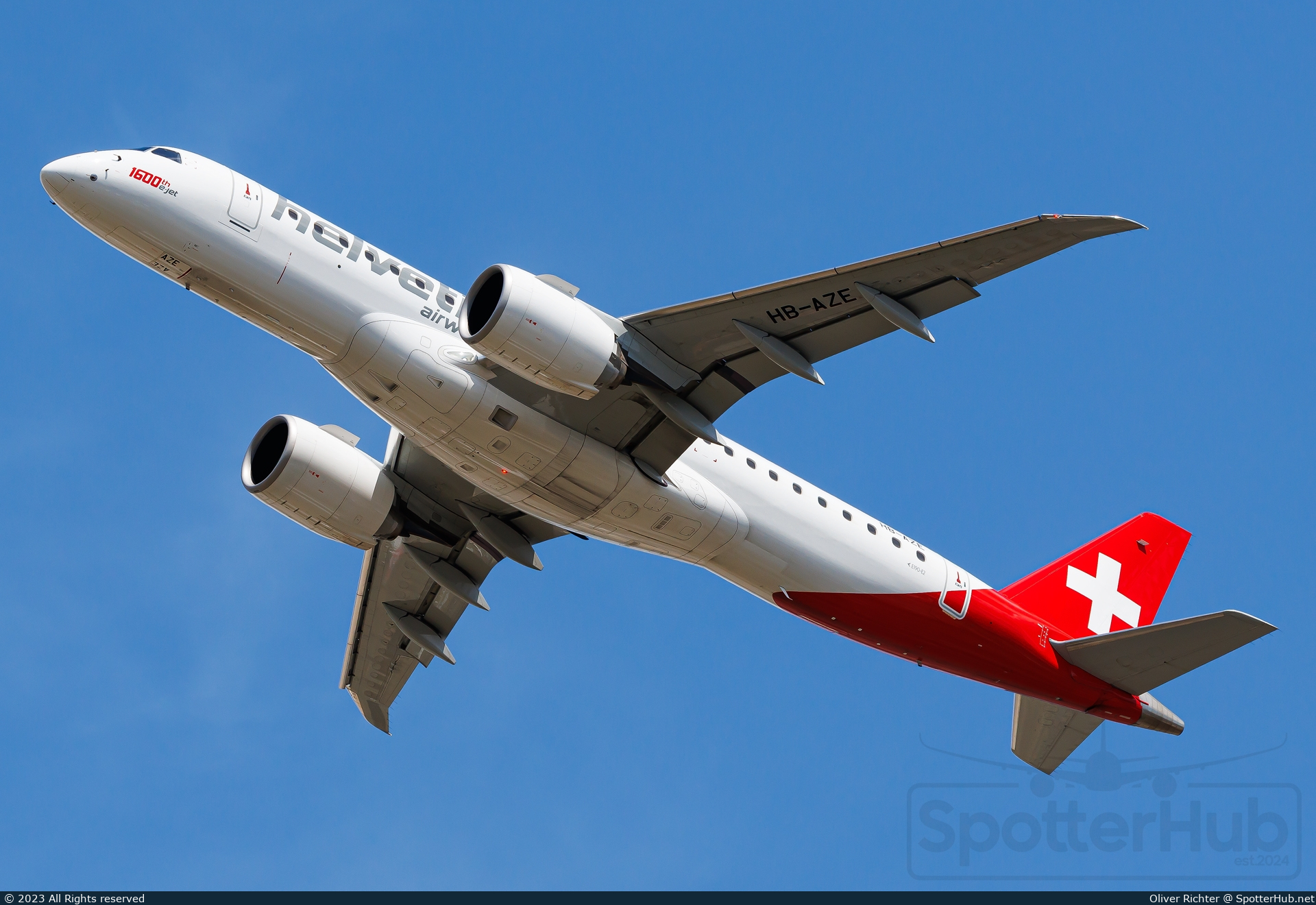 Photo of HB-AZE - Embraer ERJ-190-E2 operated by Helvetic Airways