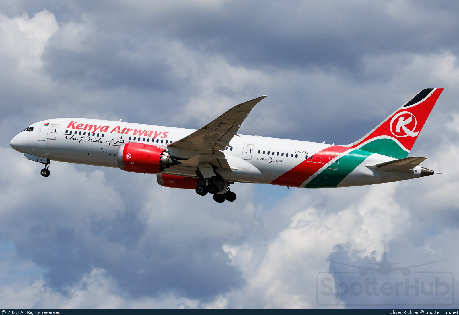Photo of 5Y-KZE - Boeing 787-8 Dreamliner operated by Kenya Airways