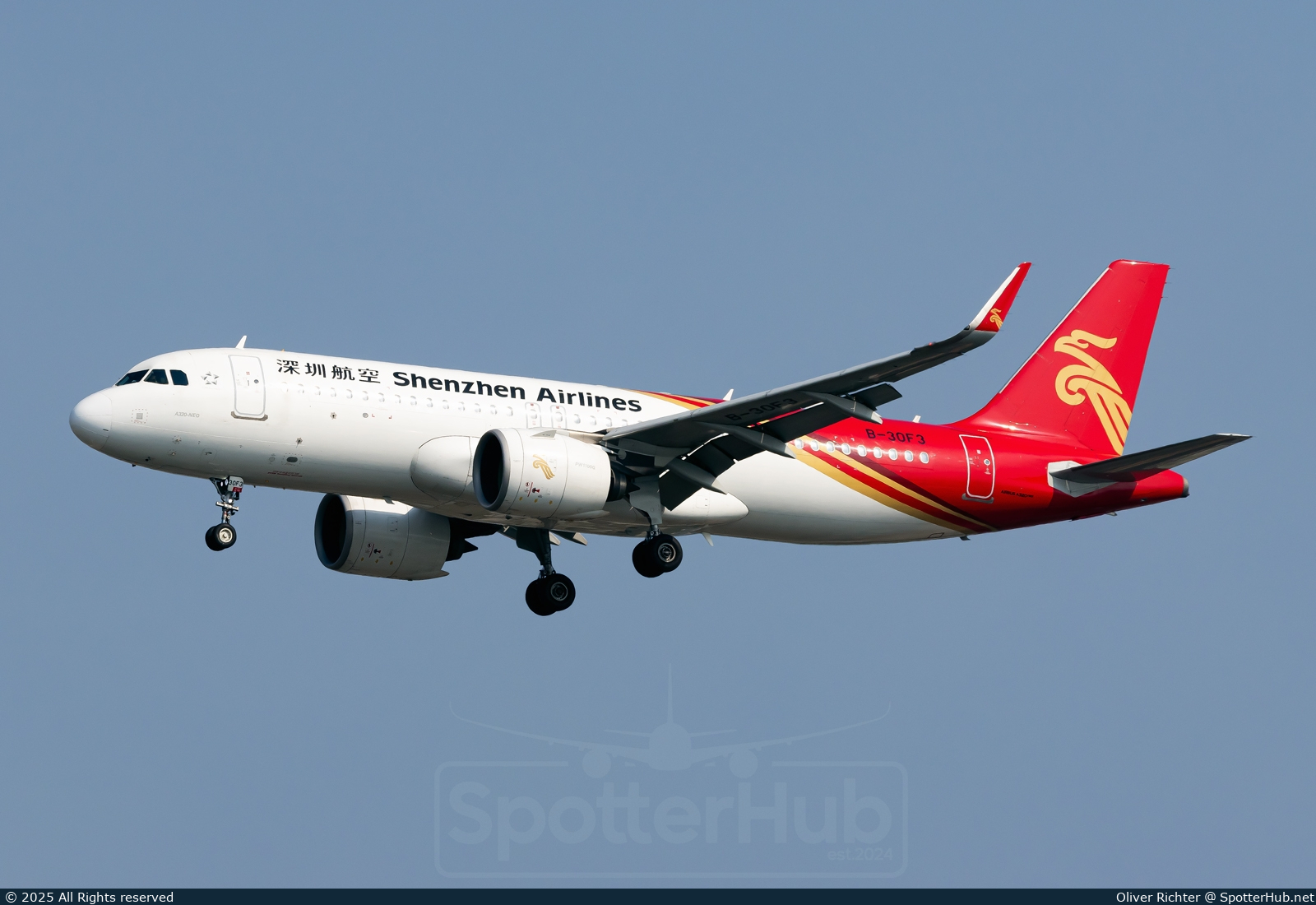 Photo of B-30F3 - Airbus A320-271N operated by Shenzhen Airlines