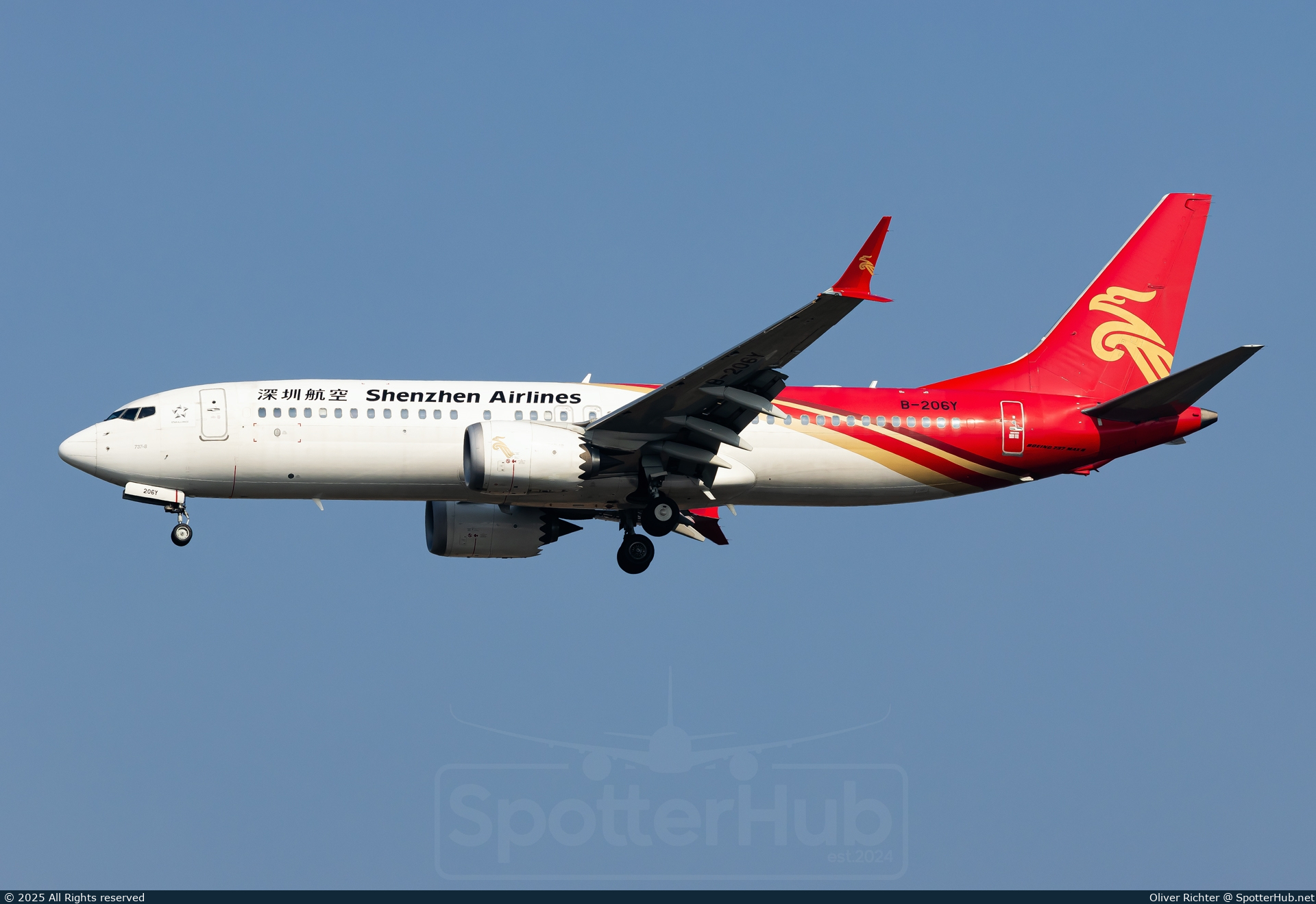 Photo of B-206Y - Boeing 737 MAX 8 operated by Shenzhen Airlines